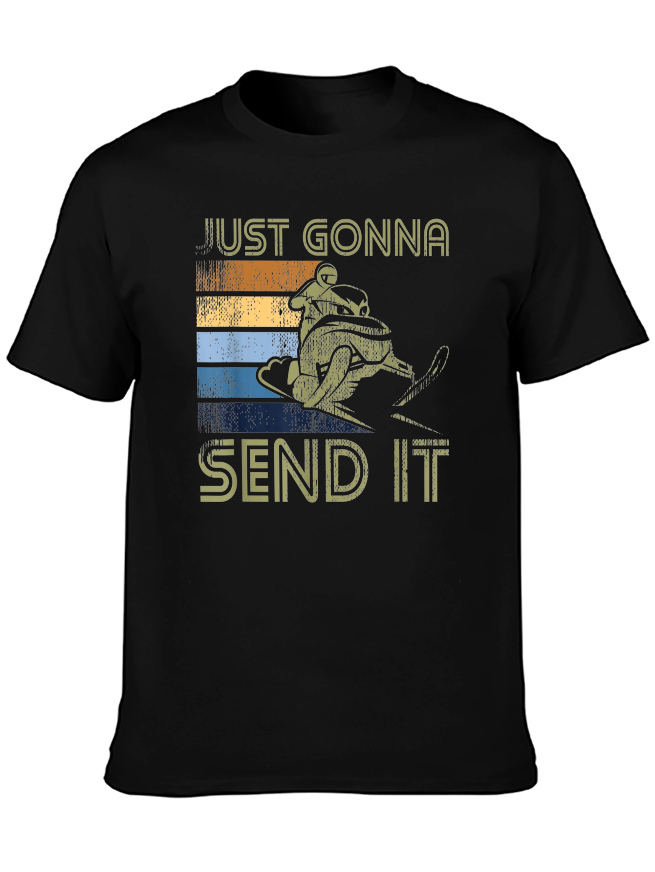 Just Gonna Send It T-Shirt - Snowmobile Retro Design