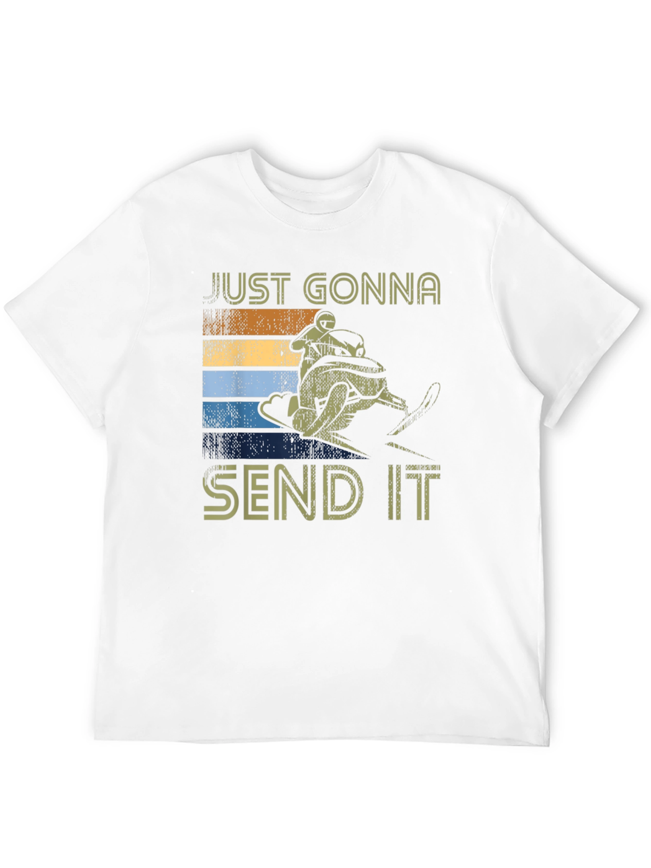Just Gonna Send It T-Shirt - Snowmobile Retro Design