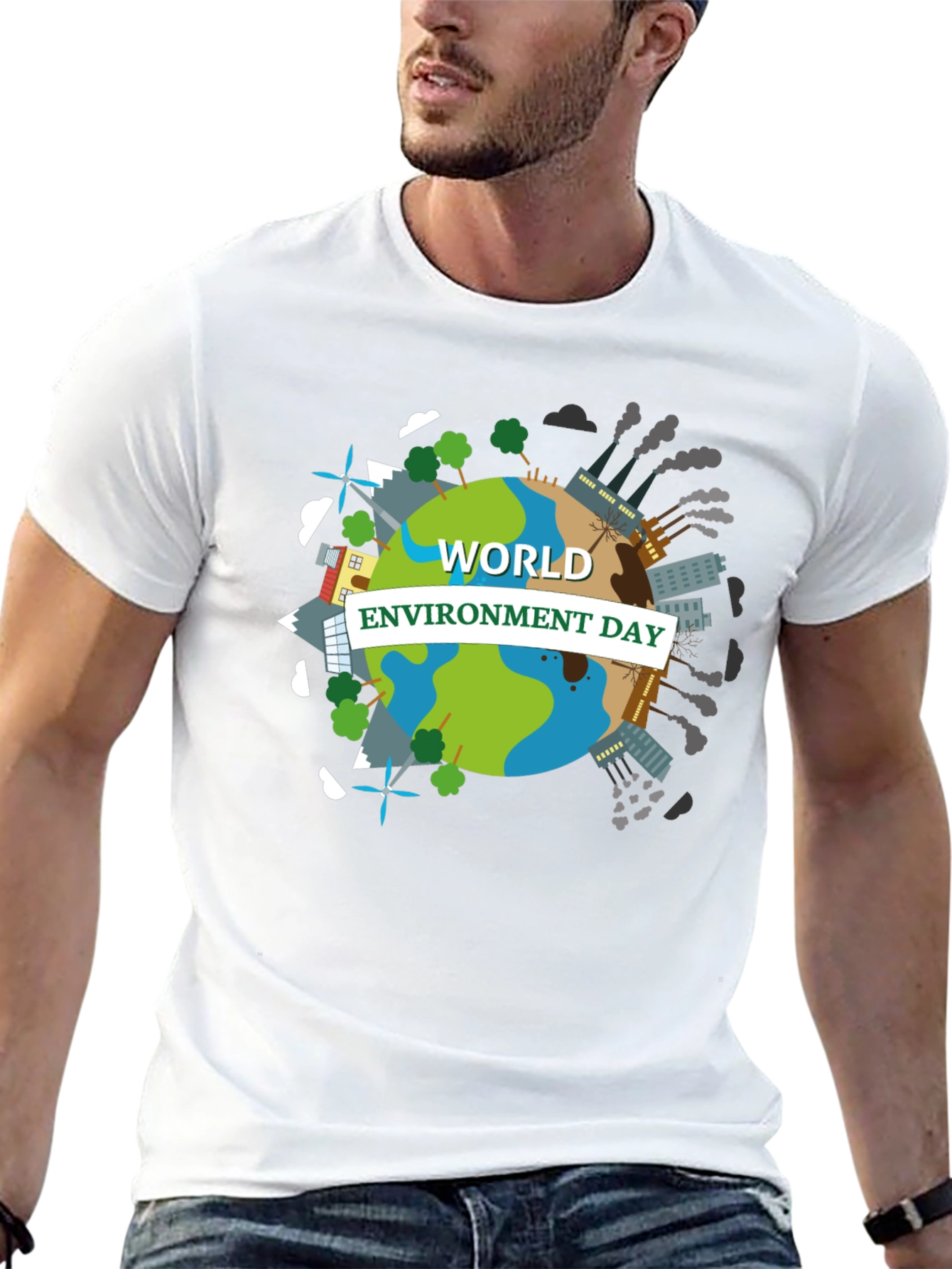 World Environment Day T-Shirt - Black Graphic Tee