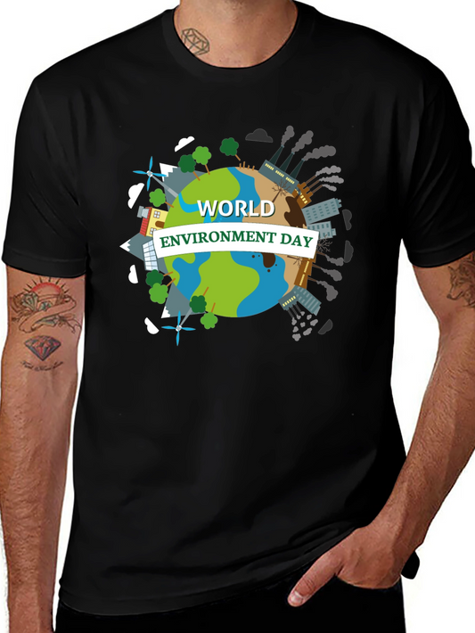 World Environment Day T-Shirt - Black Graphic Tee