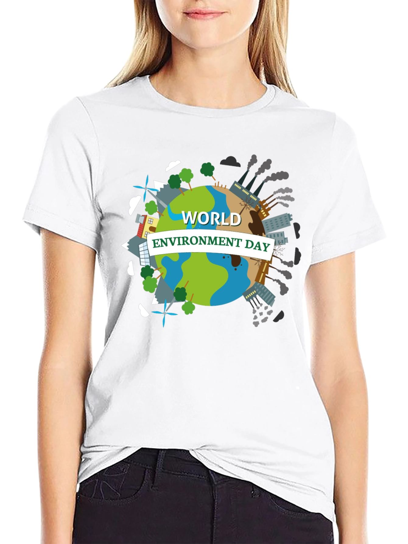 World Environment Day T-Shirt - Black Graphic Tee