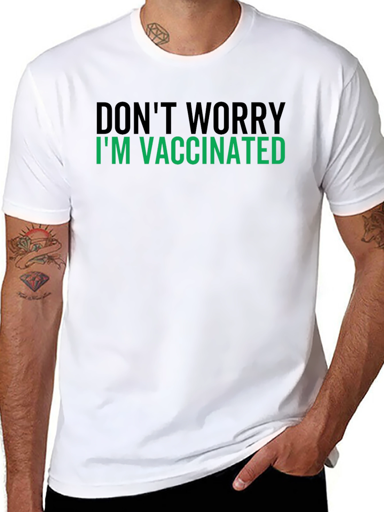 Vaccinated Statement Tee - Relax Im Protected!