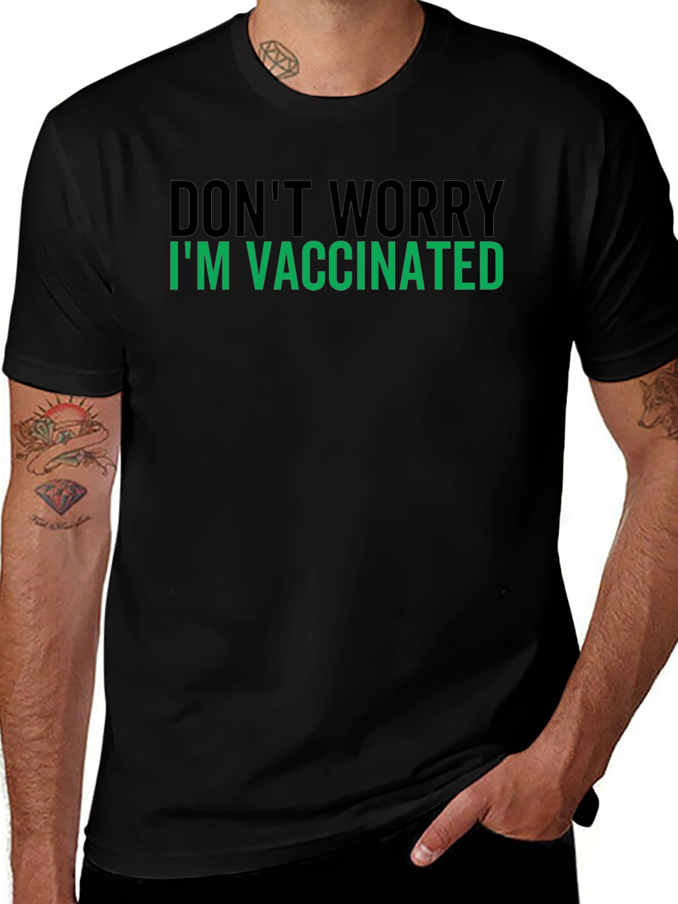 Vaccinated Statement Tee - Relax Im Protected!