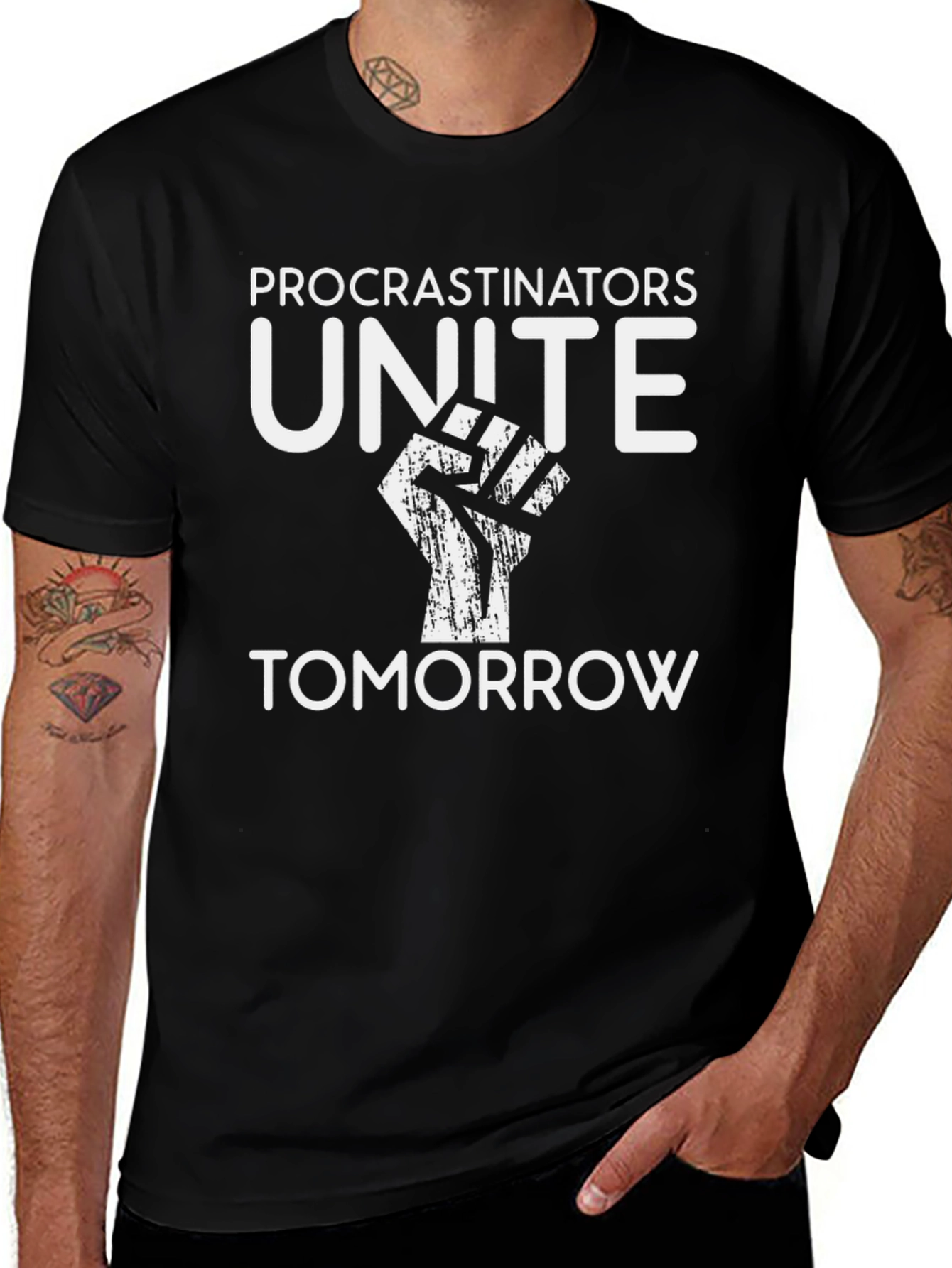 Procrastinators Unite Tomorrow Graphic T-Shirt