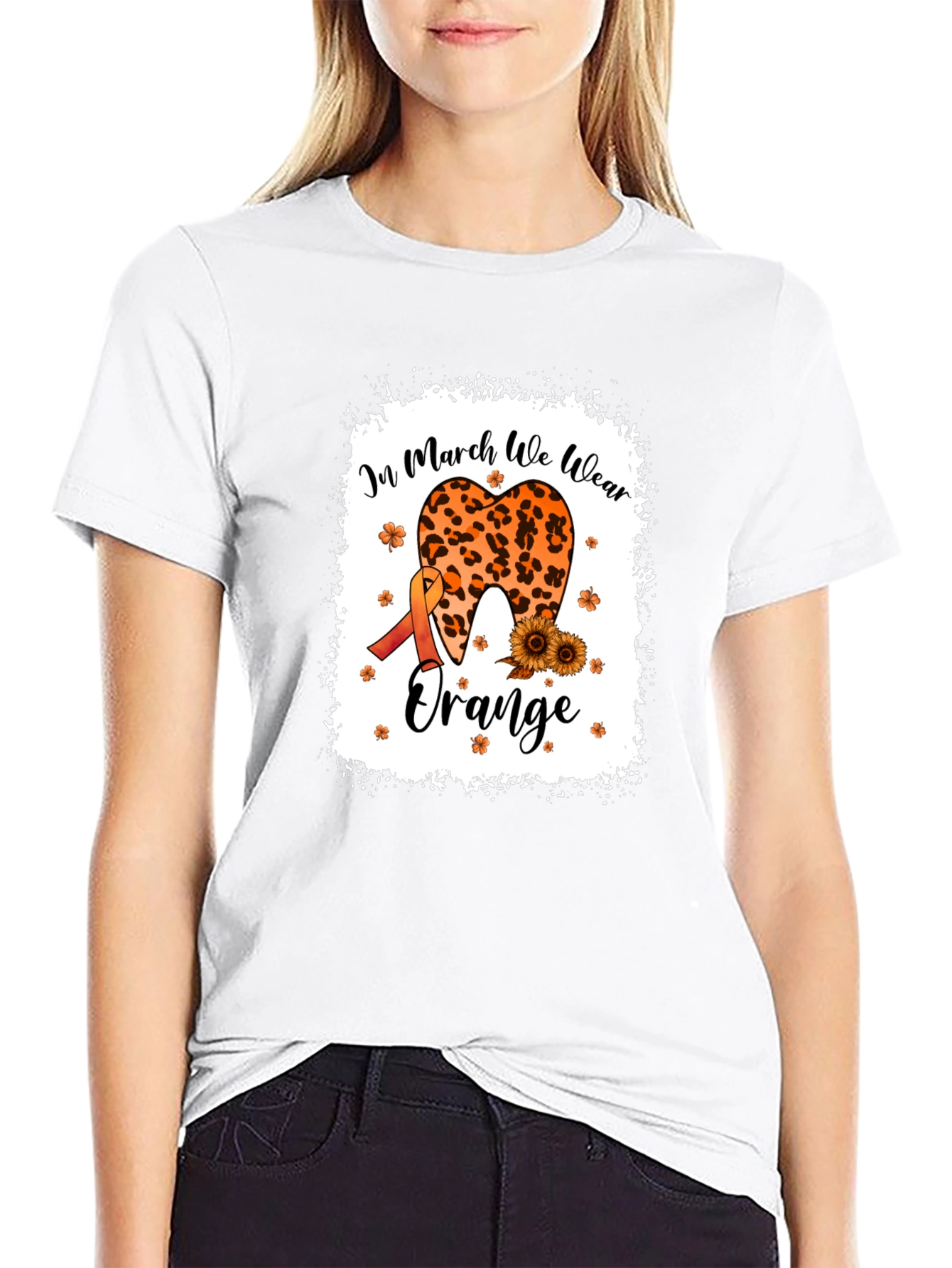 In March We Wear Orange Black T-Shirt