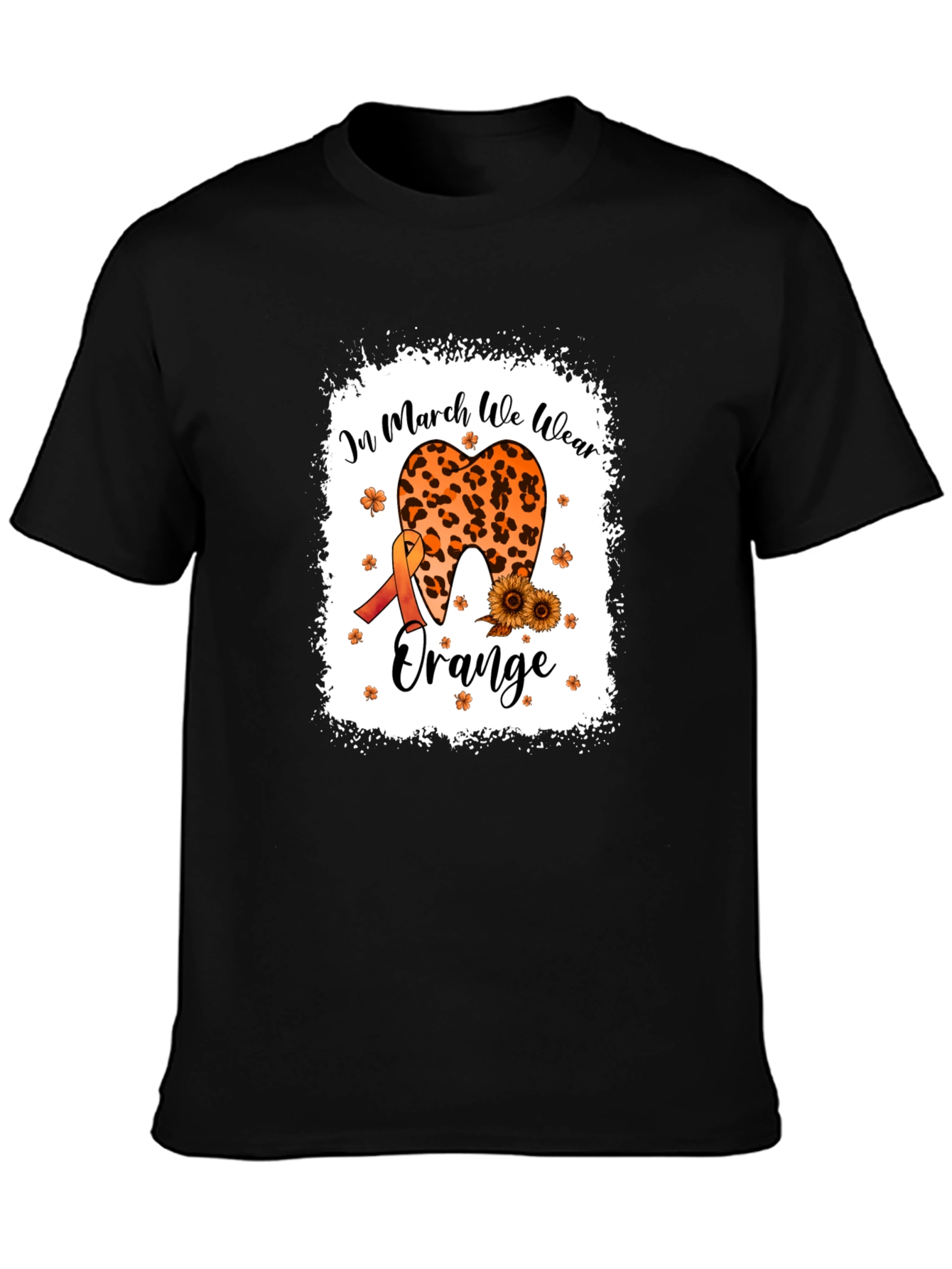 In March We Wear Orange Black T-Shirt