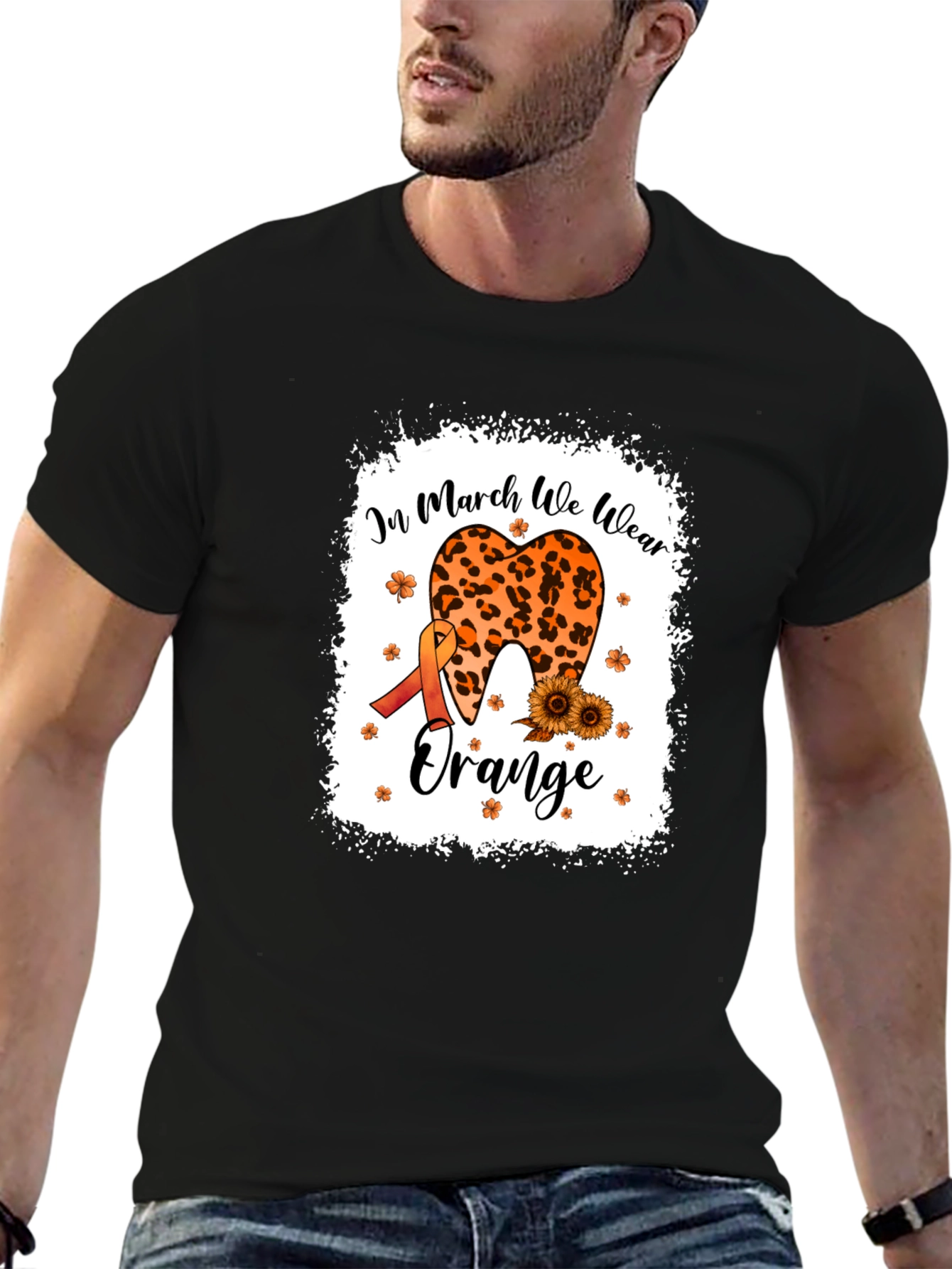 In March We Wear Orange Black T-Shirt