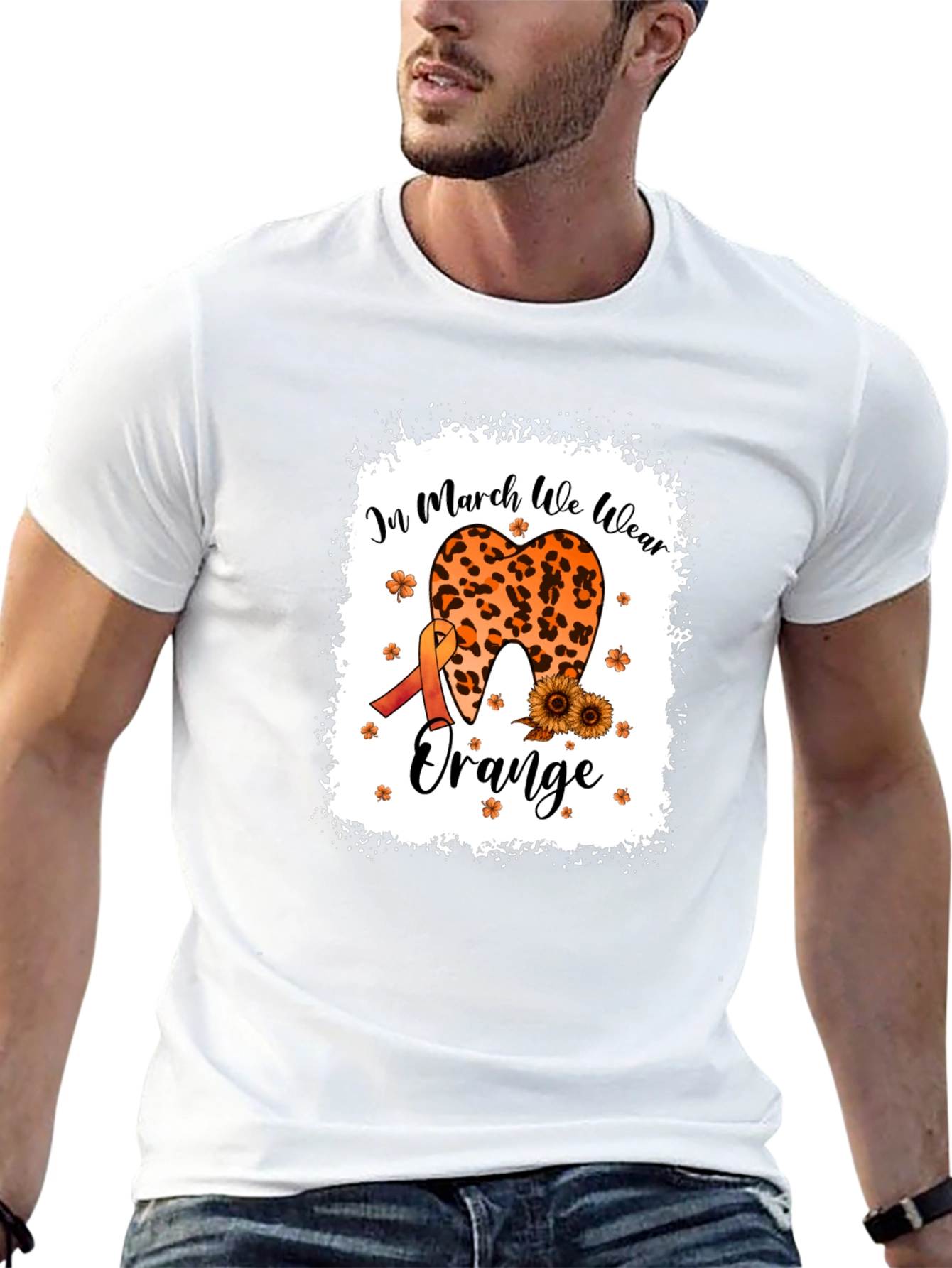 In March We Wear Orange Black T-Shirt