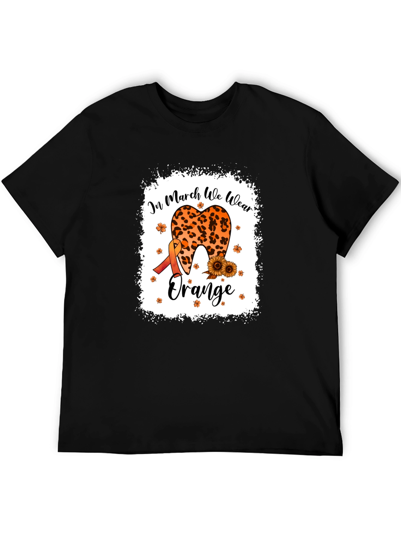 In March We Wear Orange Black T-Shirt