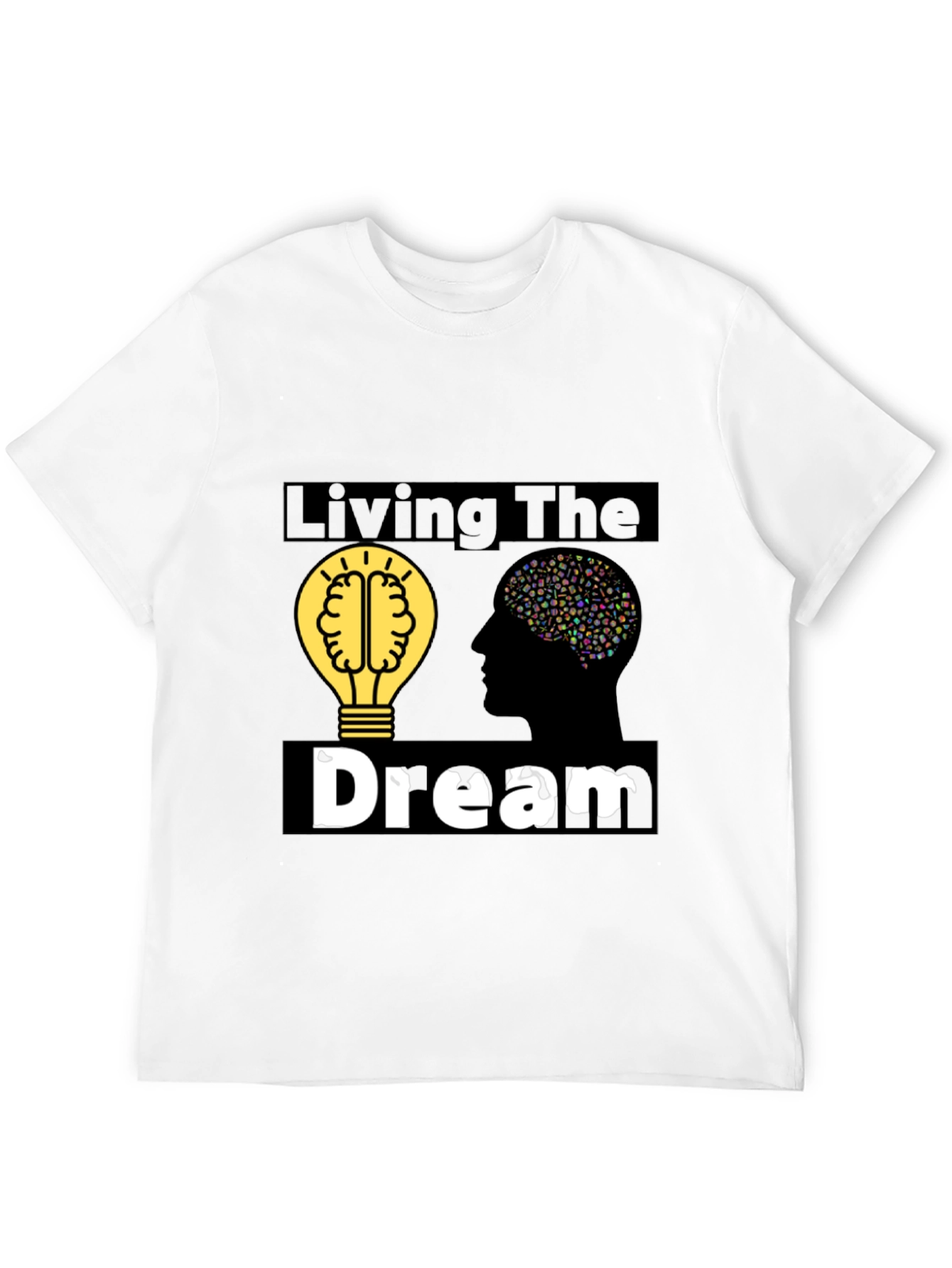 Living the Dream Graphic Tee - Brain & Bulb
