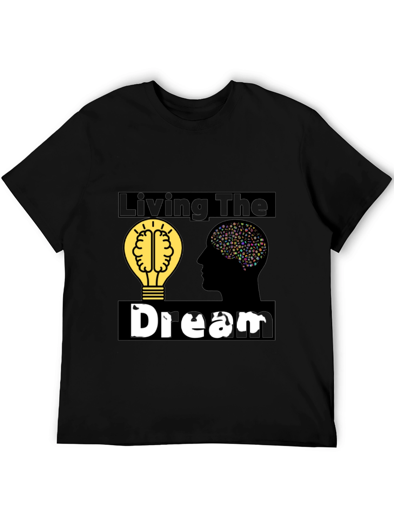 Living the Dream Graphic Tee - Brain & Bulb