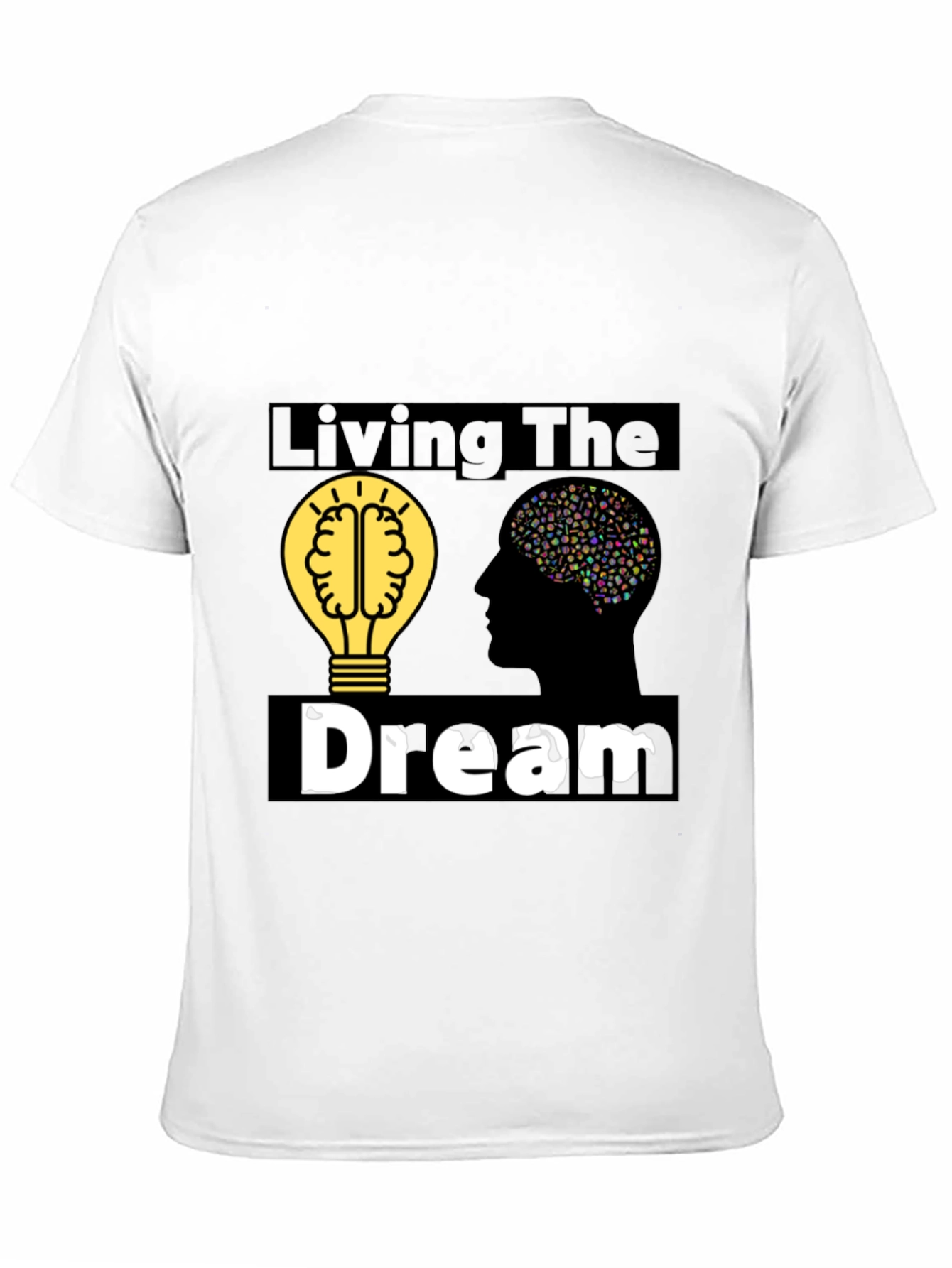 Living the Dream Graphic Tee - Brain & Bulb