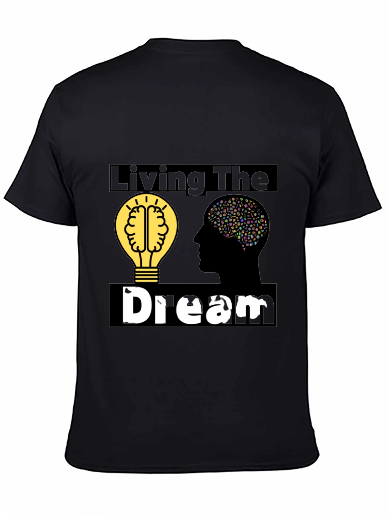 Living the Dream Graphic Tee - Brain & Bulb