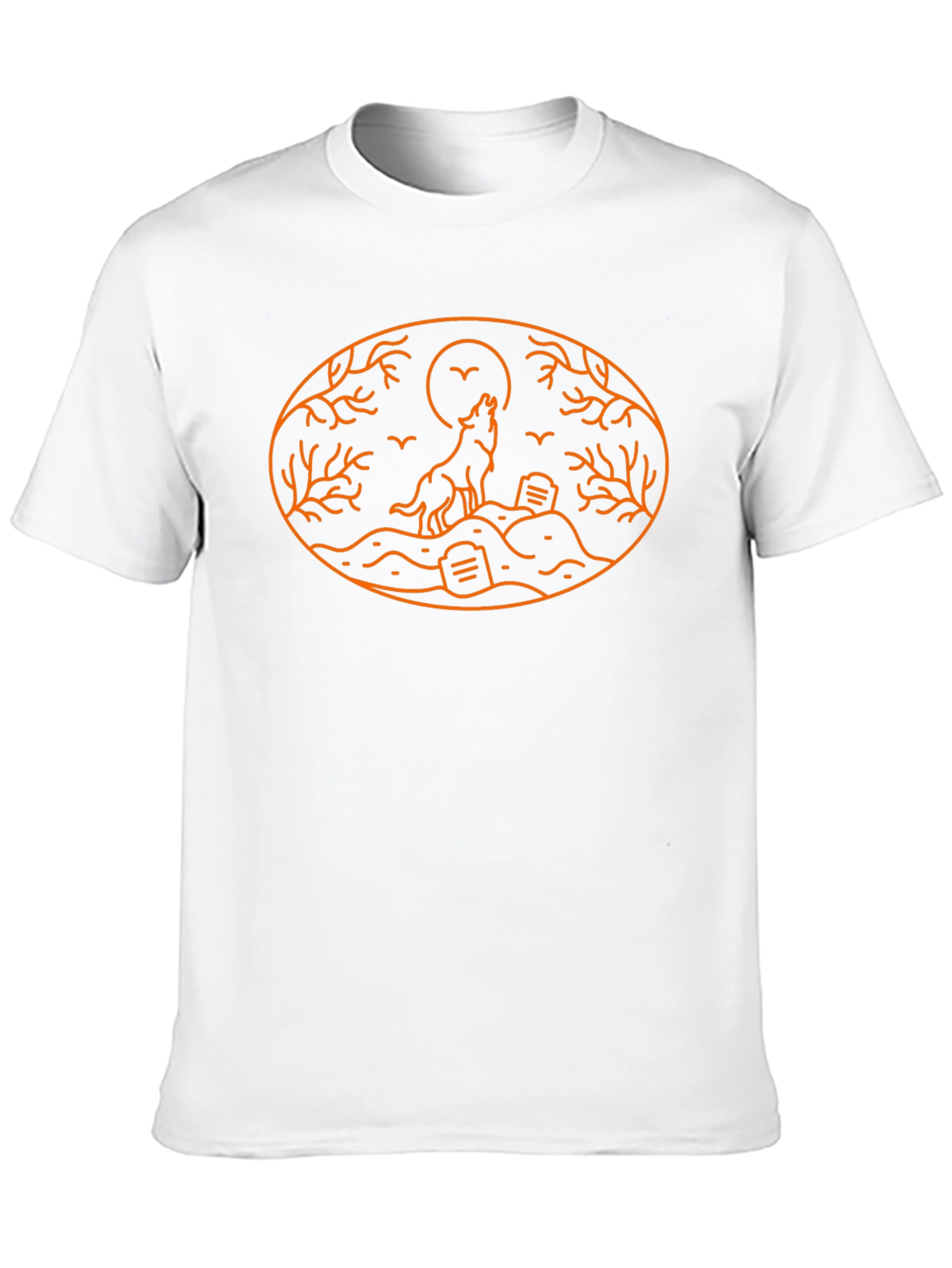 Wolf Moon Halloween Tee - Black Graphic T-Shirt