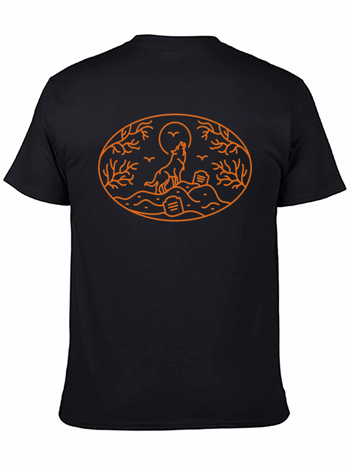 Wolf Moon Halloween Tee - Black Graphic T-Shirt