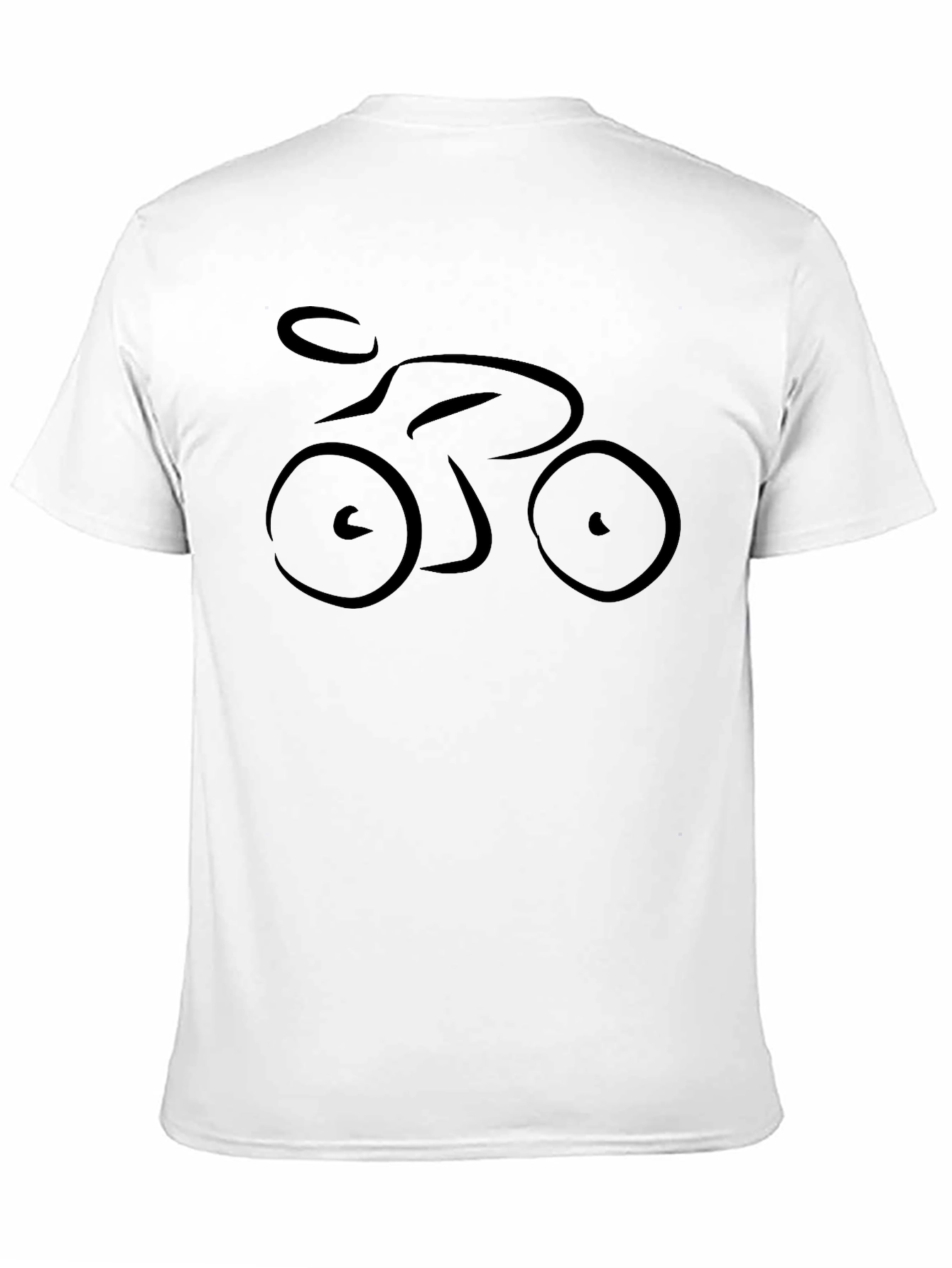 Stylish Black Bicycle Graphic Tee - Casual Comfort