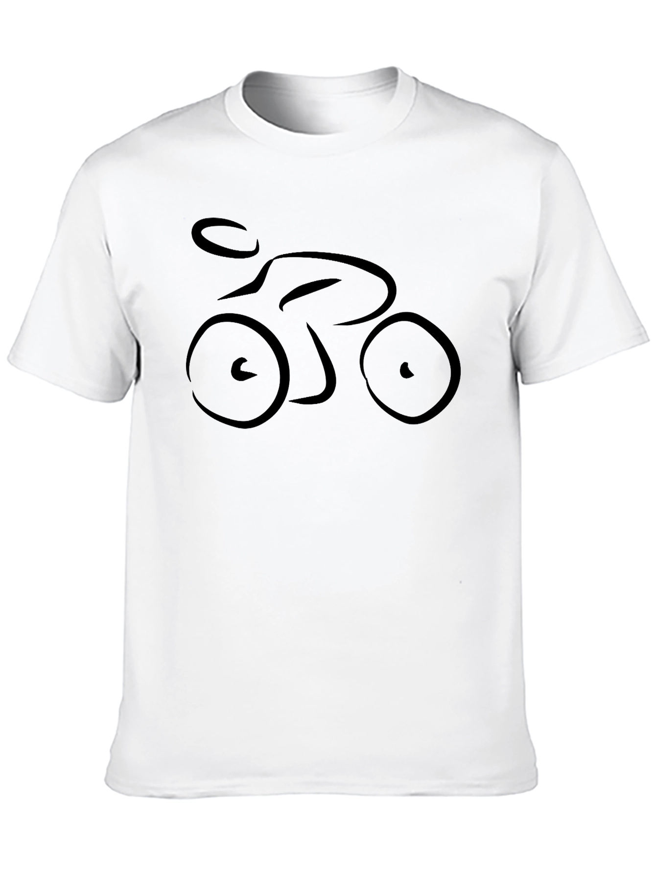 Stylish Black Bicycle Graphic Tee - Casual Comfort