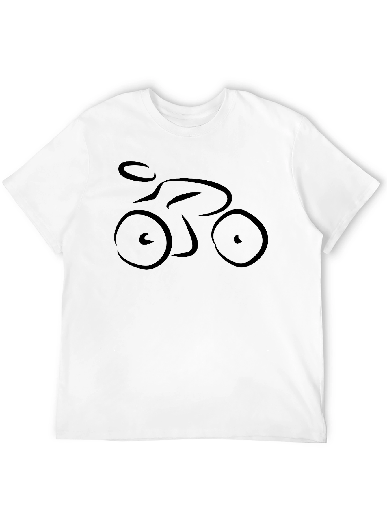 Stylish Black Bicycle Graphic Tee - Casual Comfort