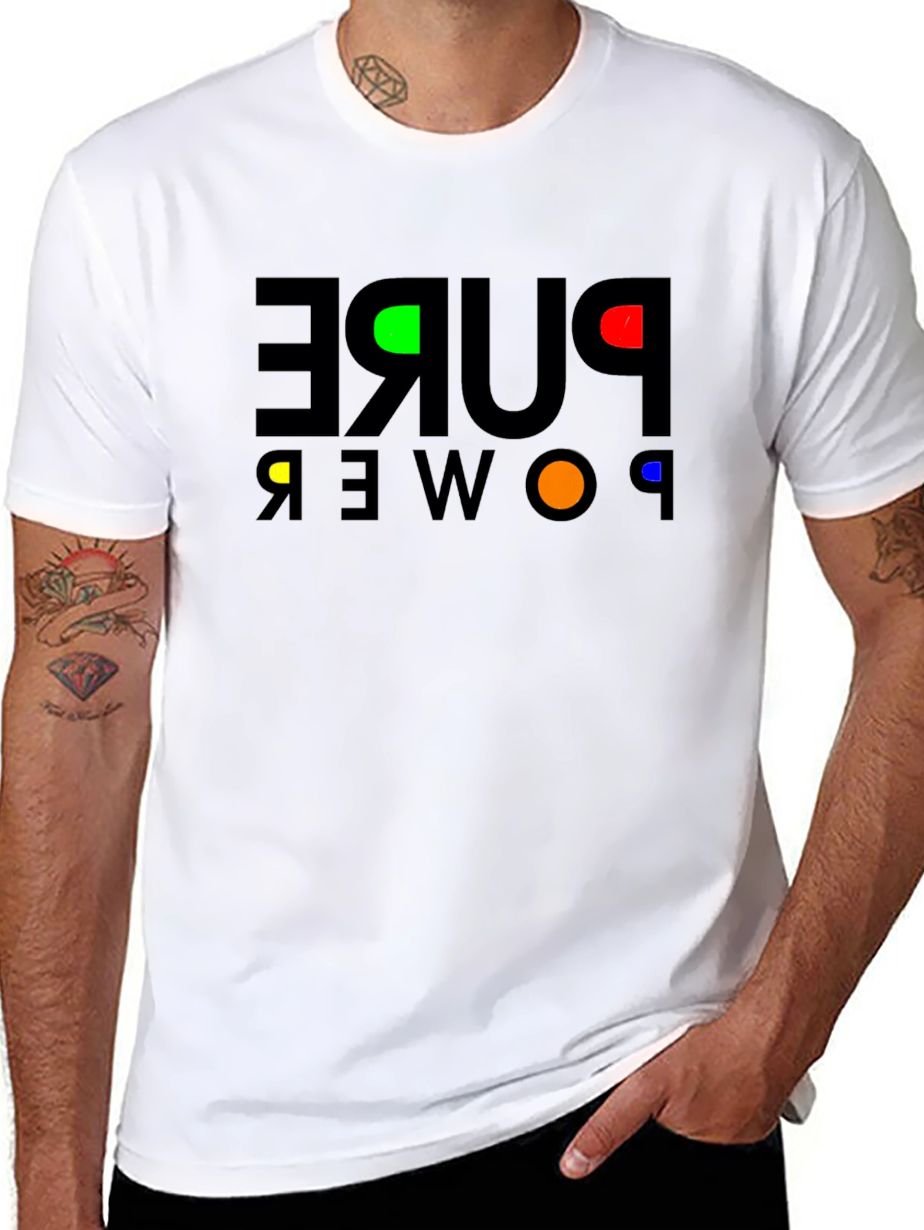 Pure Power Graphic T-Shirt - Premium Black Cotton Tee