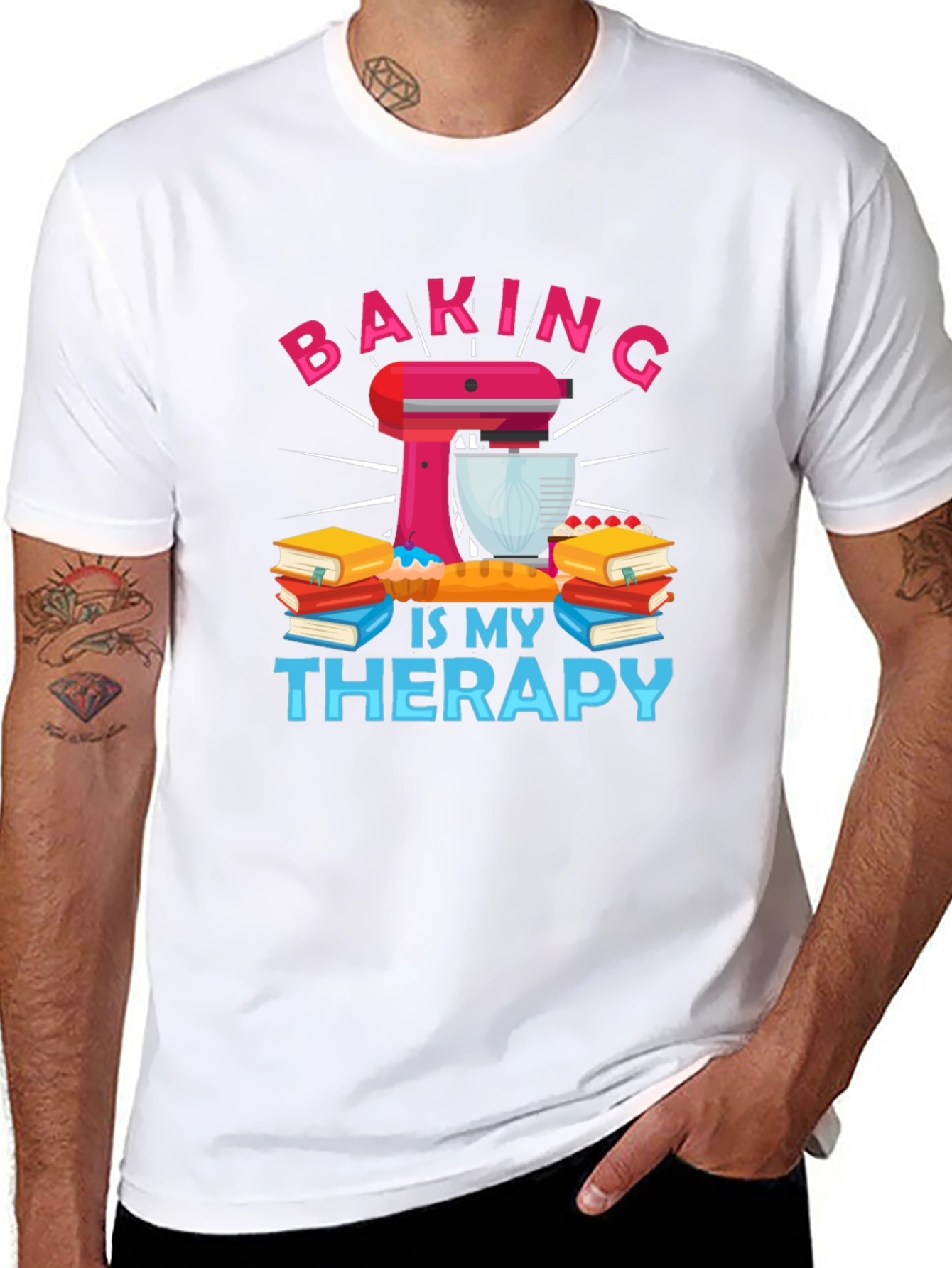 Baking Is My Therapy Graphic T-Shirt