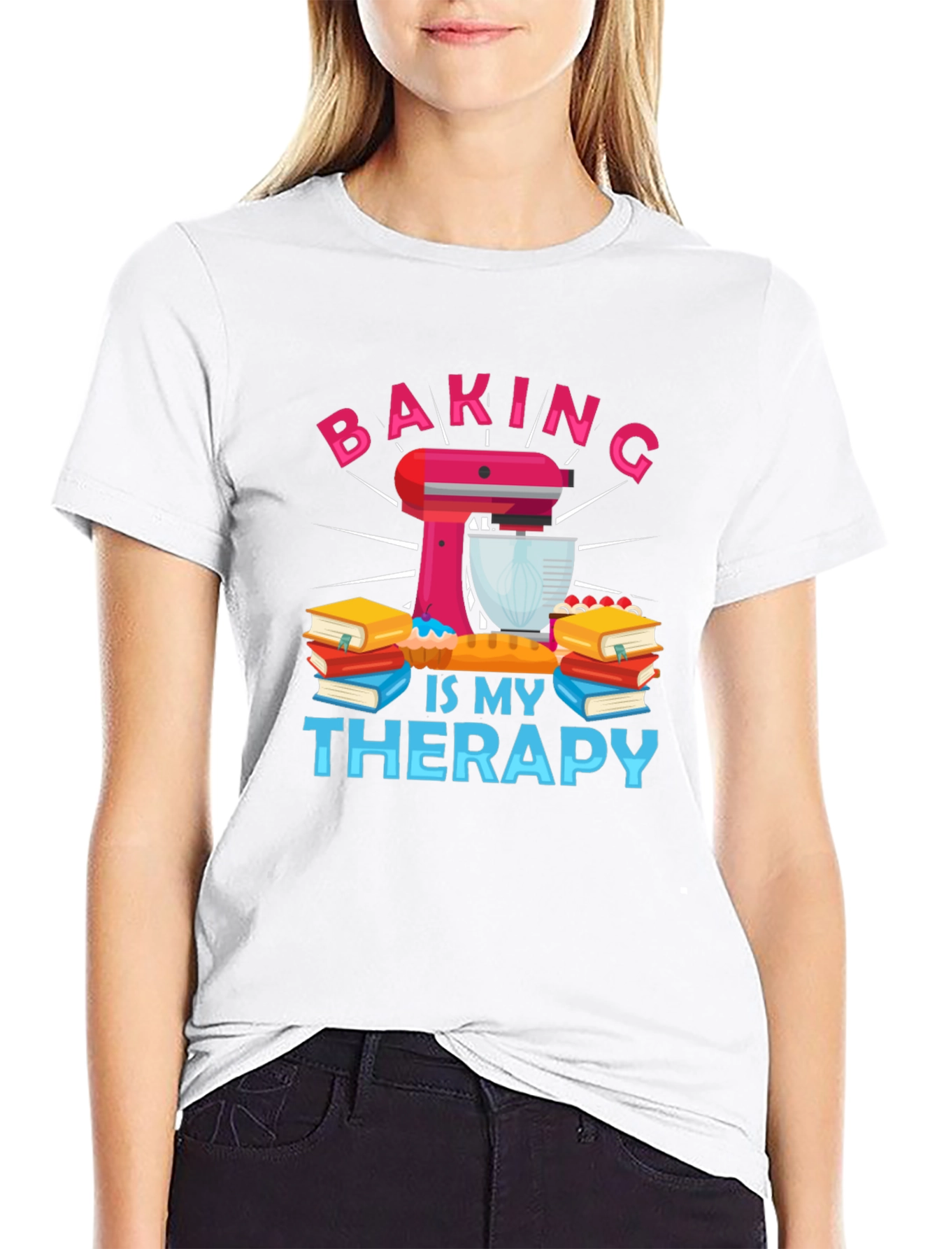Baking Is My Therapy Graphic T-Shirt