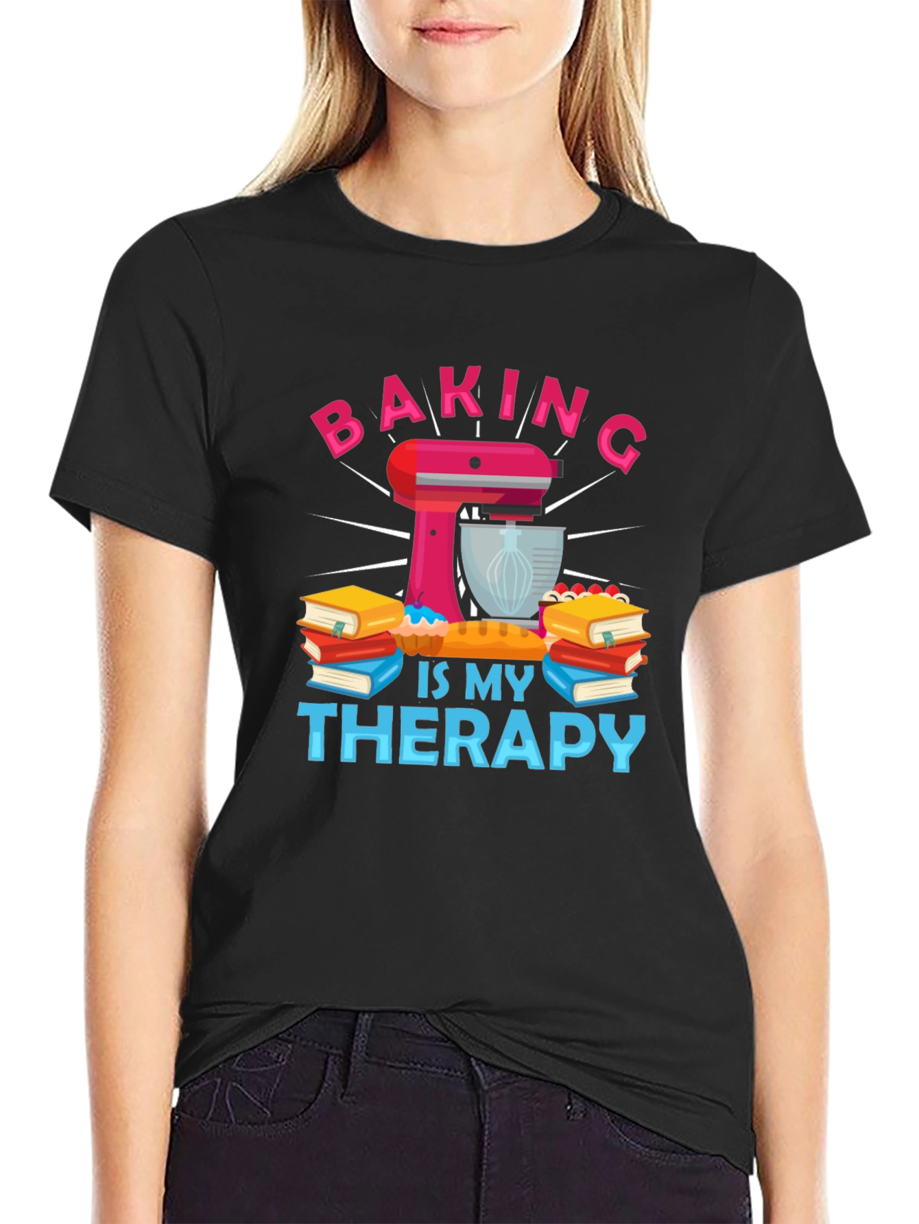 Baking Is My Therapy Graphic T-Shirt
