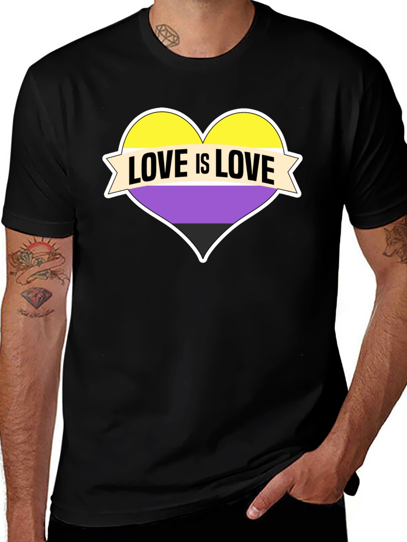 Love Is Love Nonbinary Pride T-Shirt