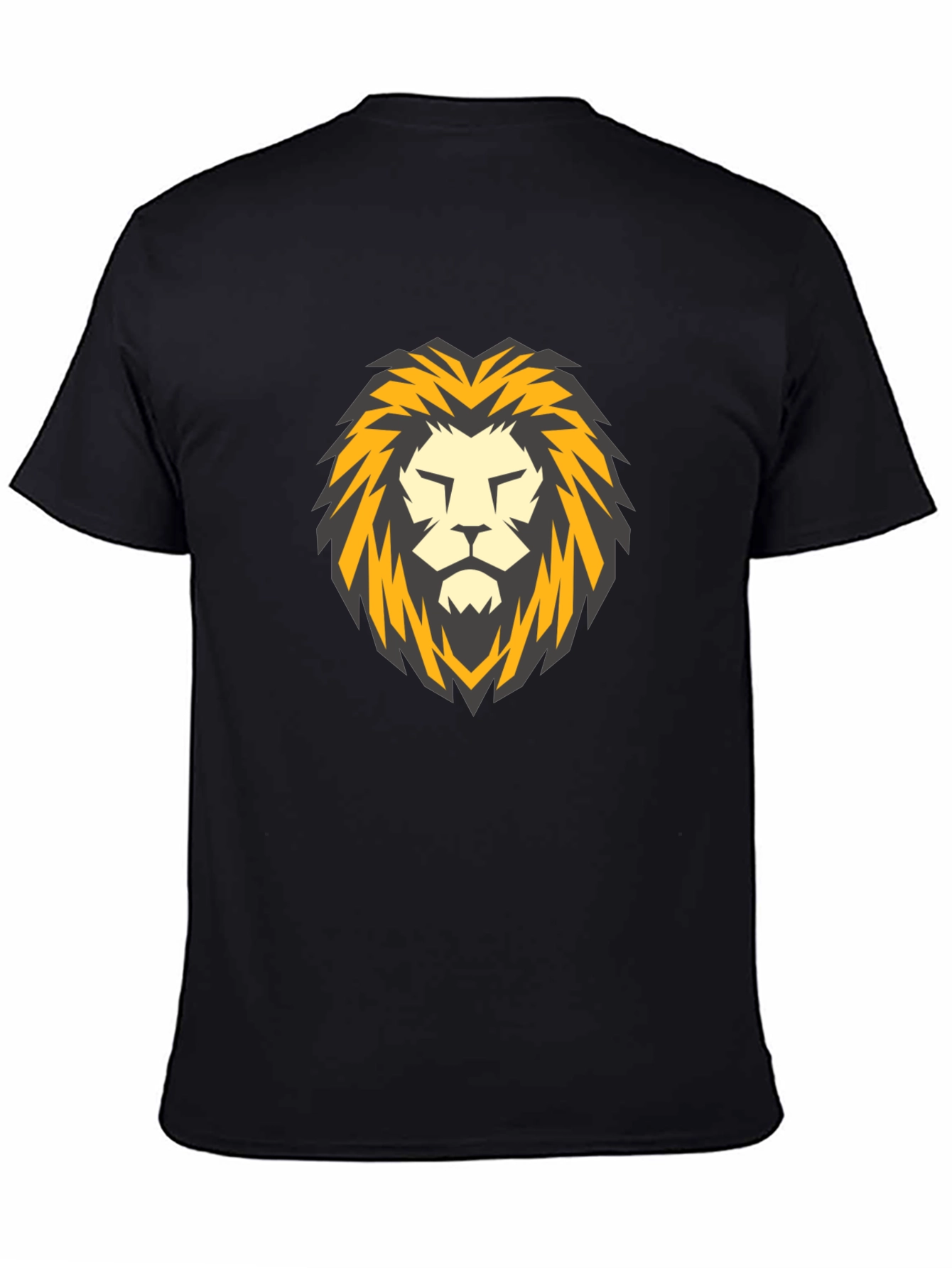 Lion Head Graphic Black T-Shirt