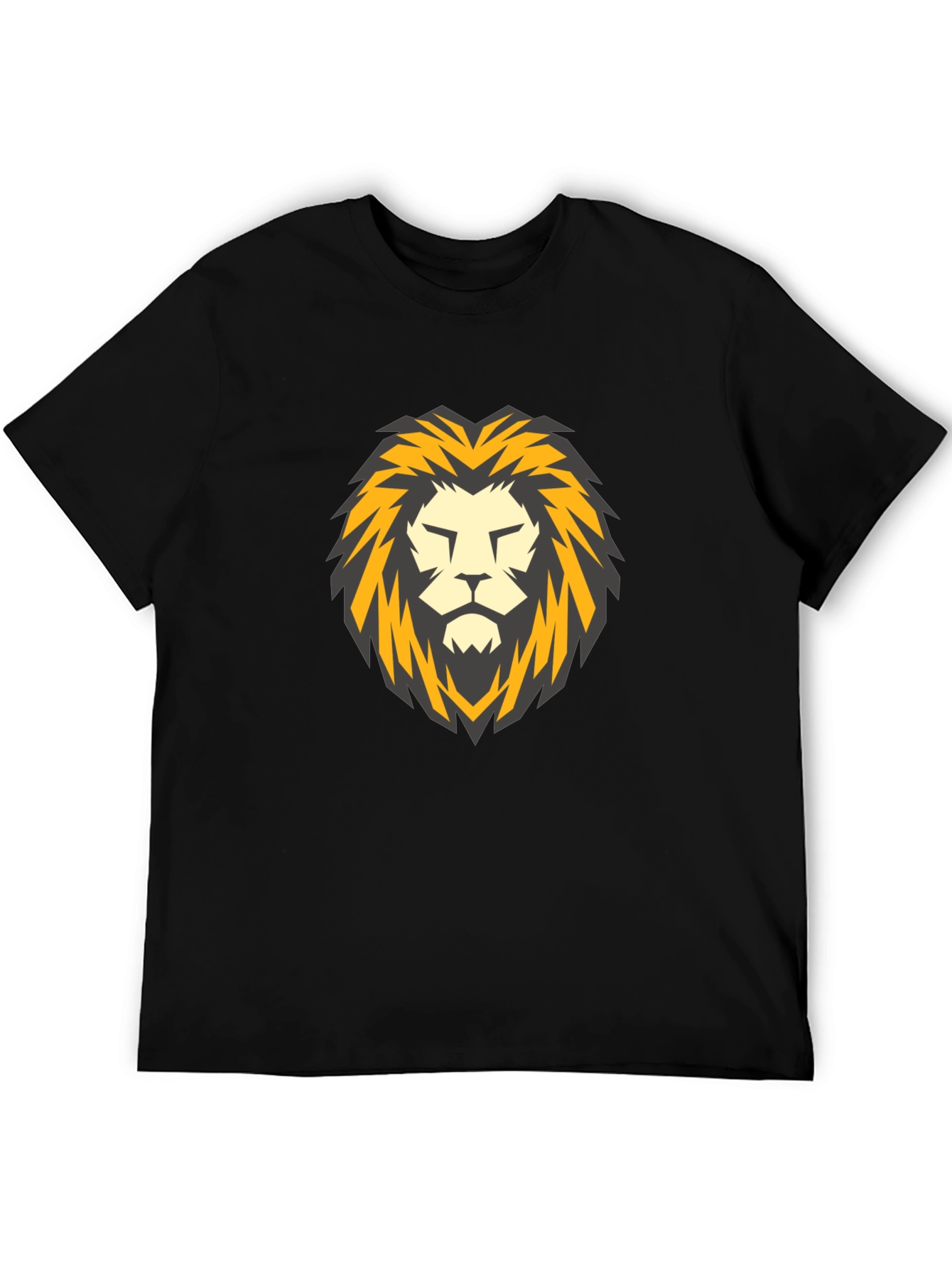 Lion Head Graphic Black T-Shirt
