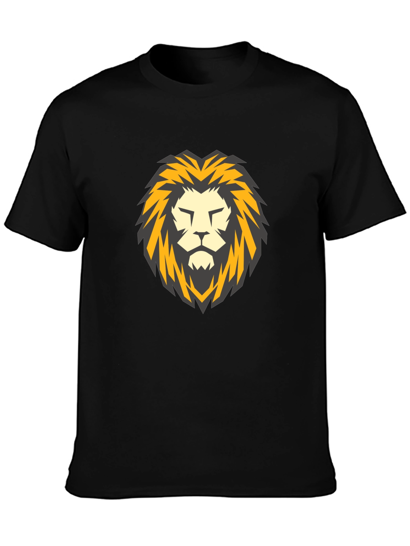 Lion Head Graphic Black T-Shirt