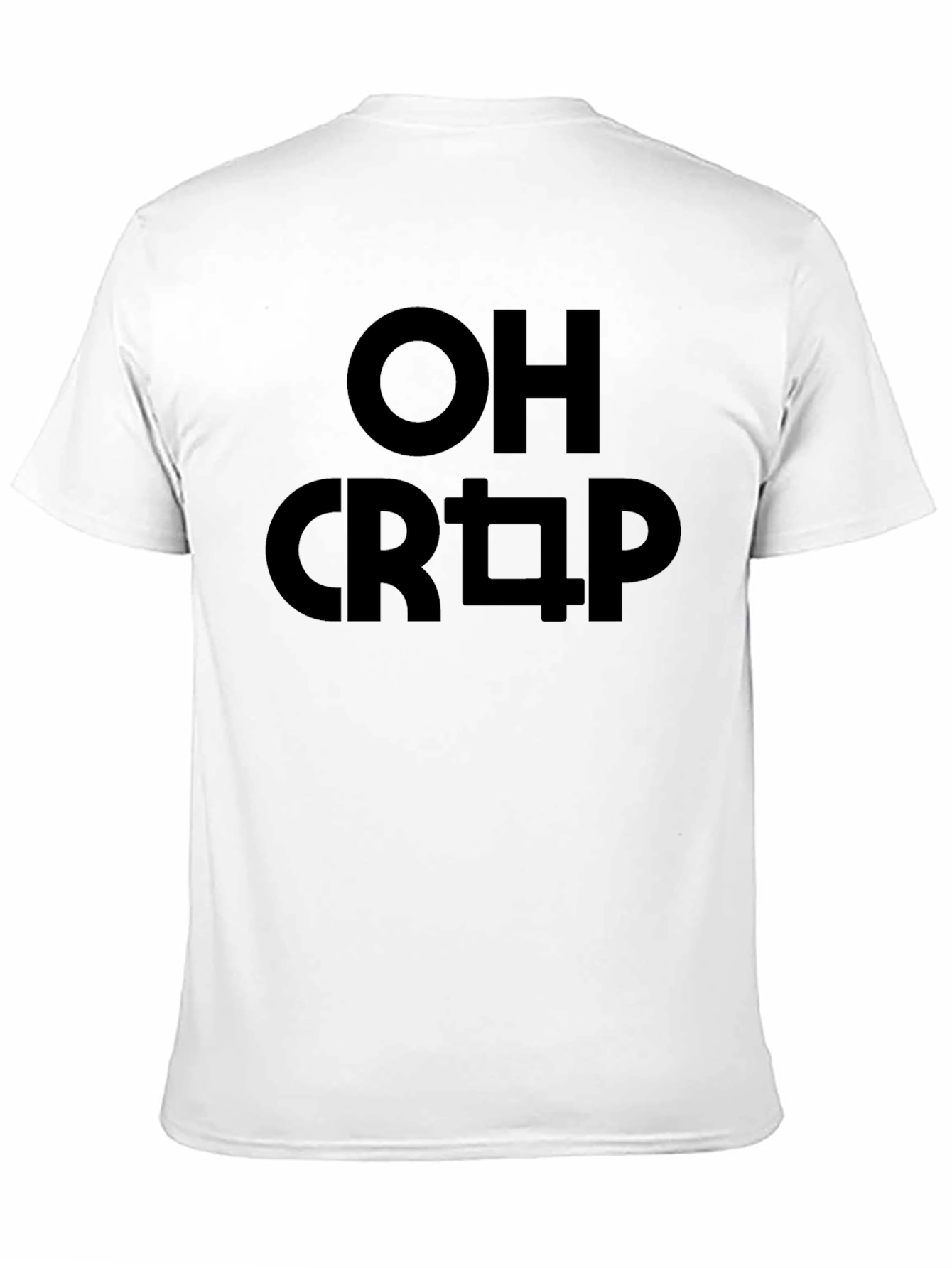 OH CRAP Funny Graphic Tee - Black Cotton T-Shirt