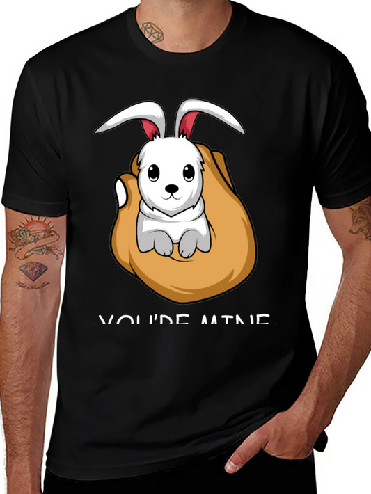 Cute Bunny In Hand T-Shirt - Youre Mine Graphic Tee