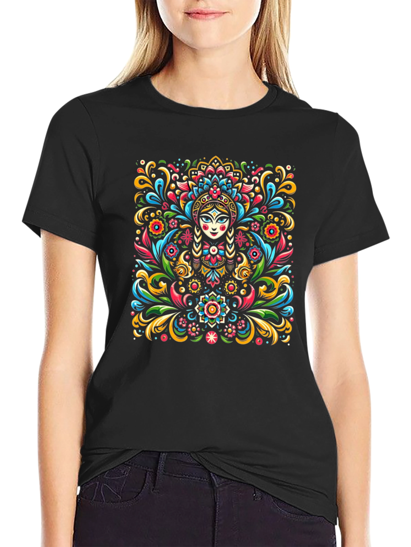 Vibrant Matryoshka Doll Graphic Tee