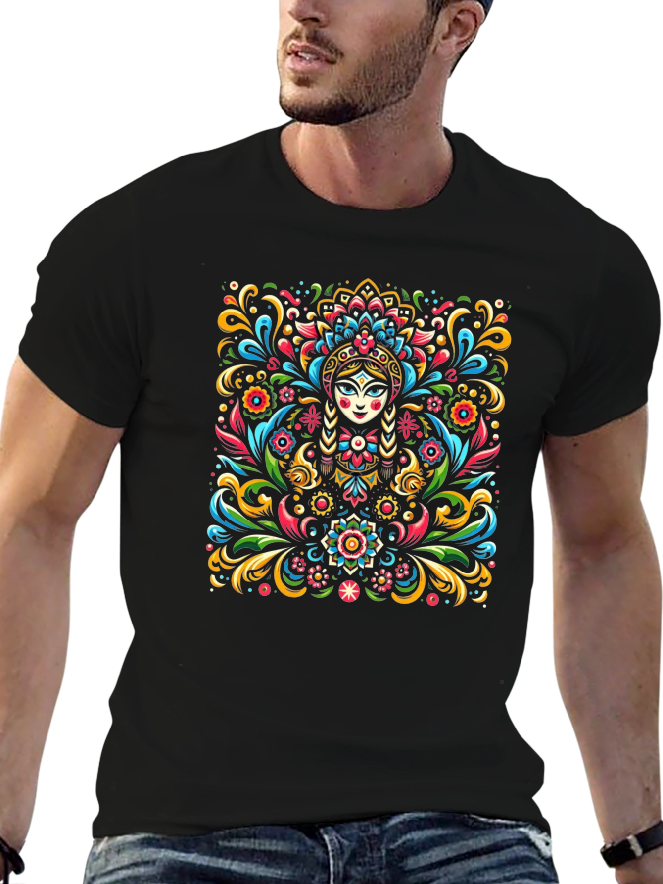Vibrant Matryoshka Doll Graphic Tee