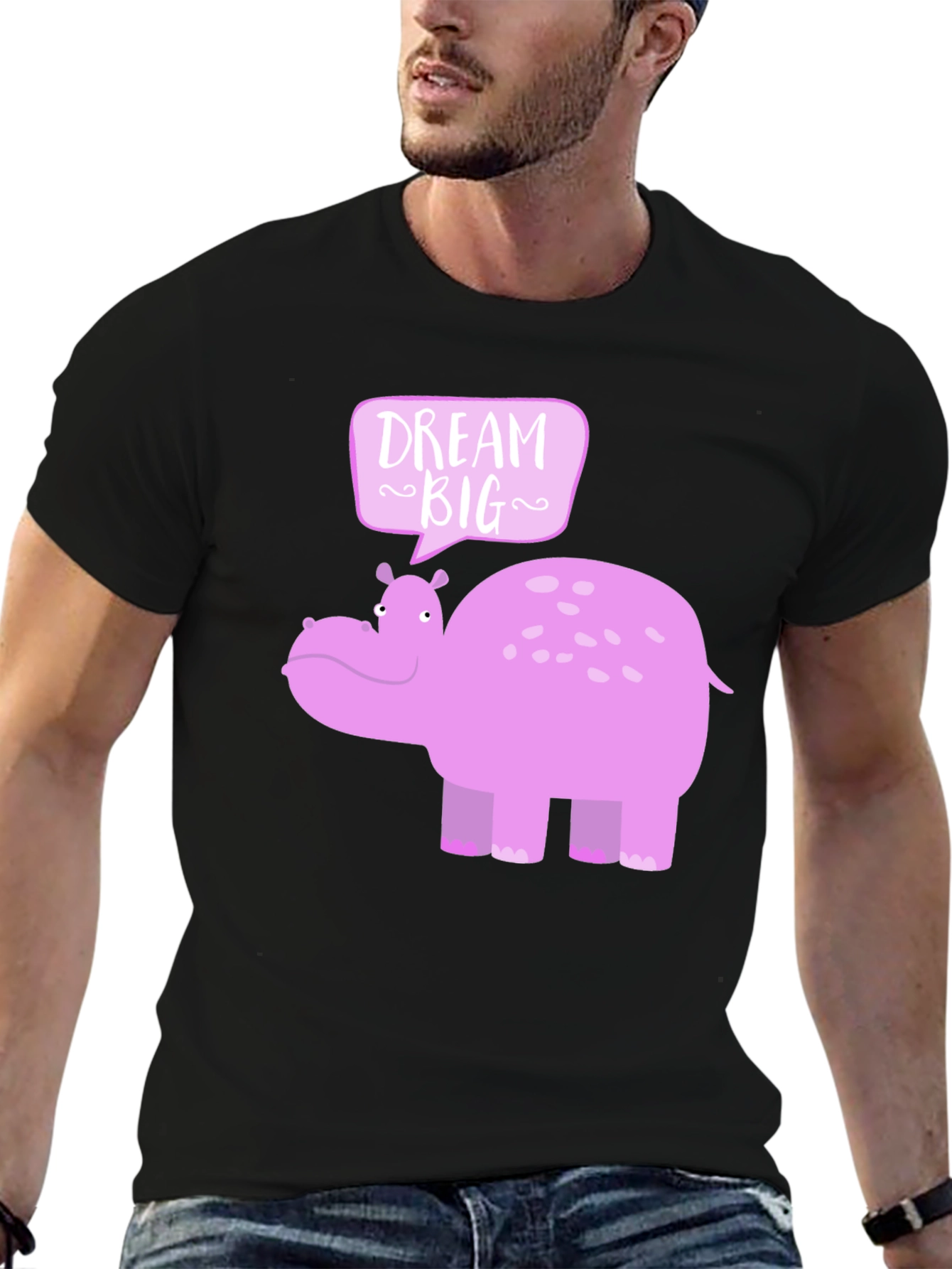 Dream Big Hippo Graphic Tee