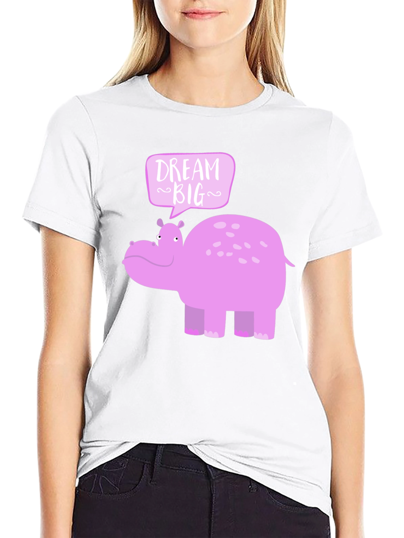 Dream Big Hippo Graphic Tee