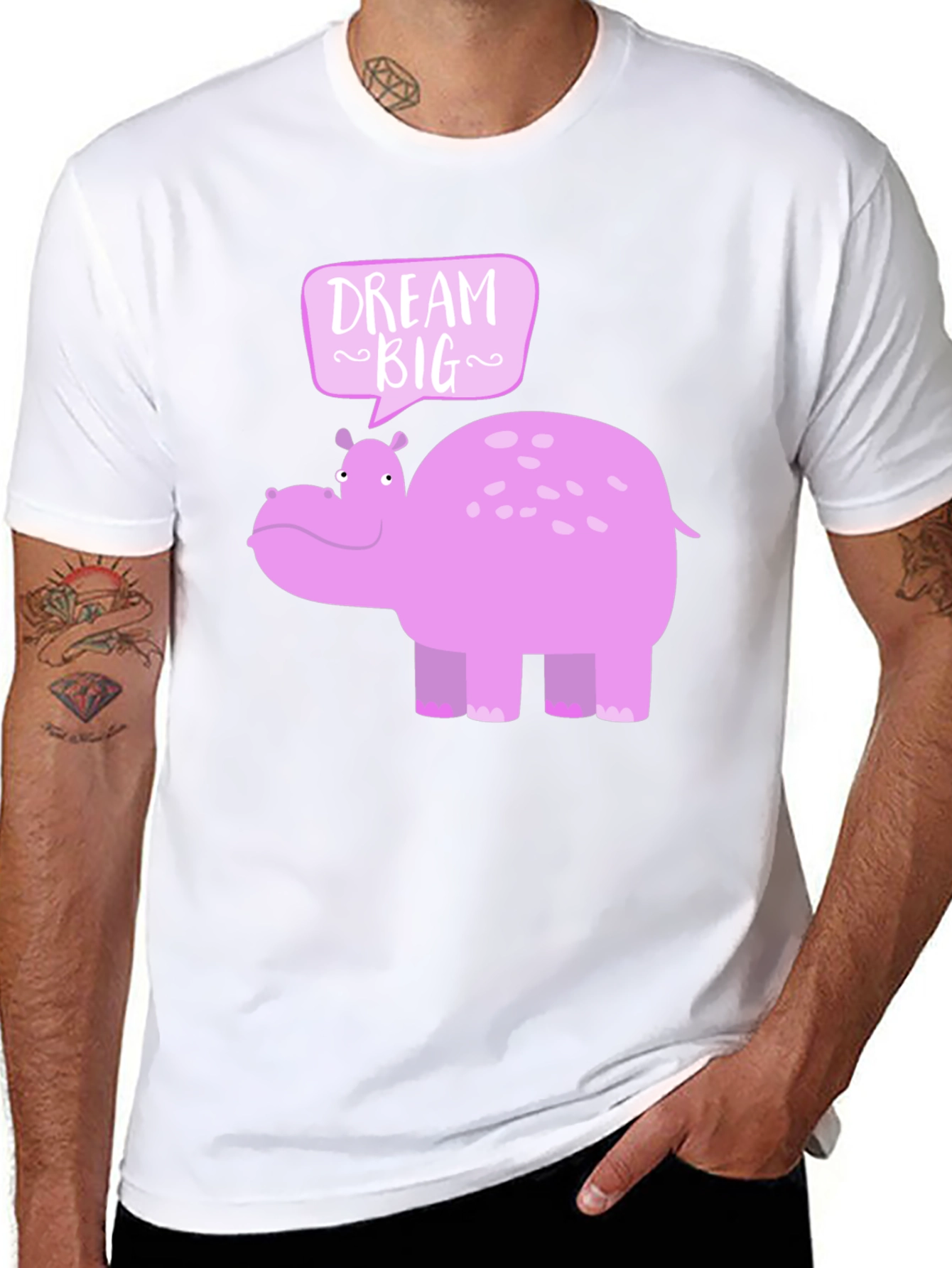 Dream Big Hippo Graphic Tee