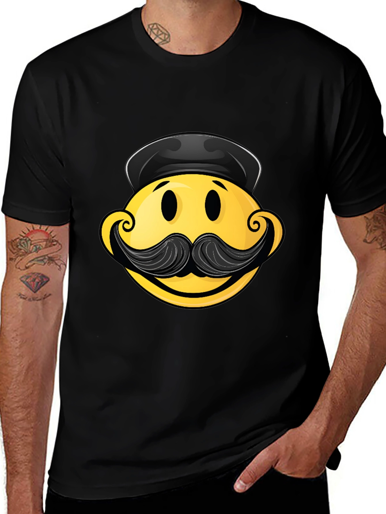 Smiley Face Graphic Tee - Novelty Humor T-Shirt