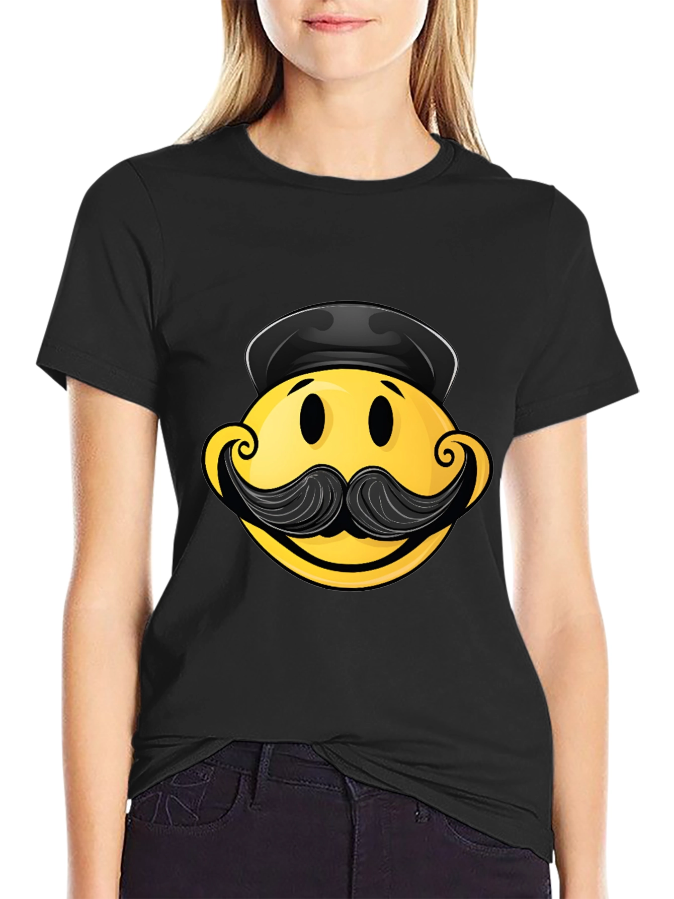 Smiley Face Graphic Tee - Novelty Humor T-Shirt