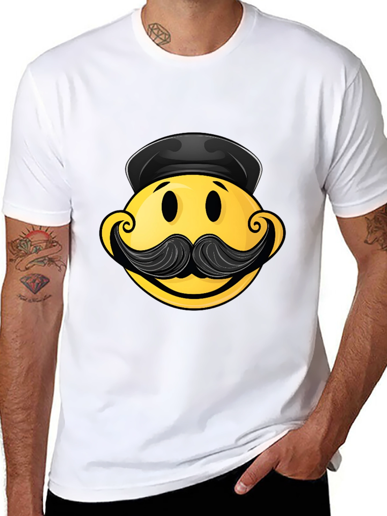 Smiley Face Graphic Tee - Novelty Humor T-Shirt