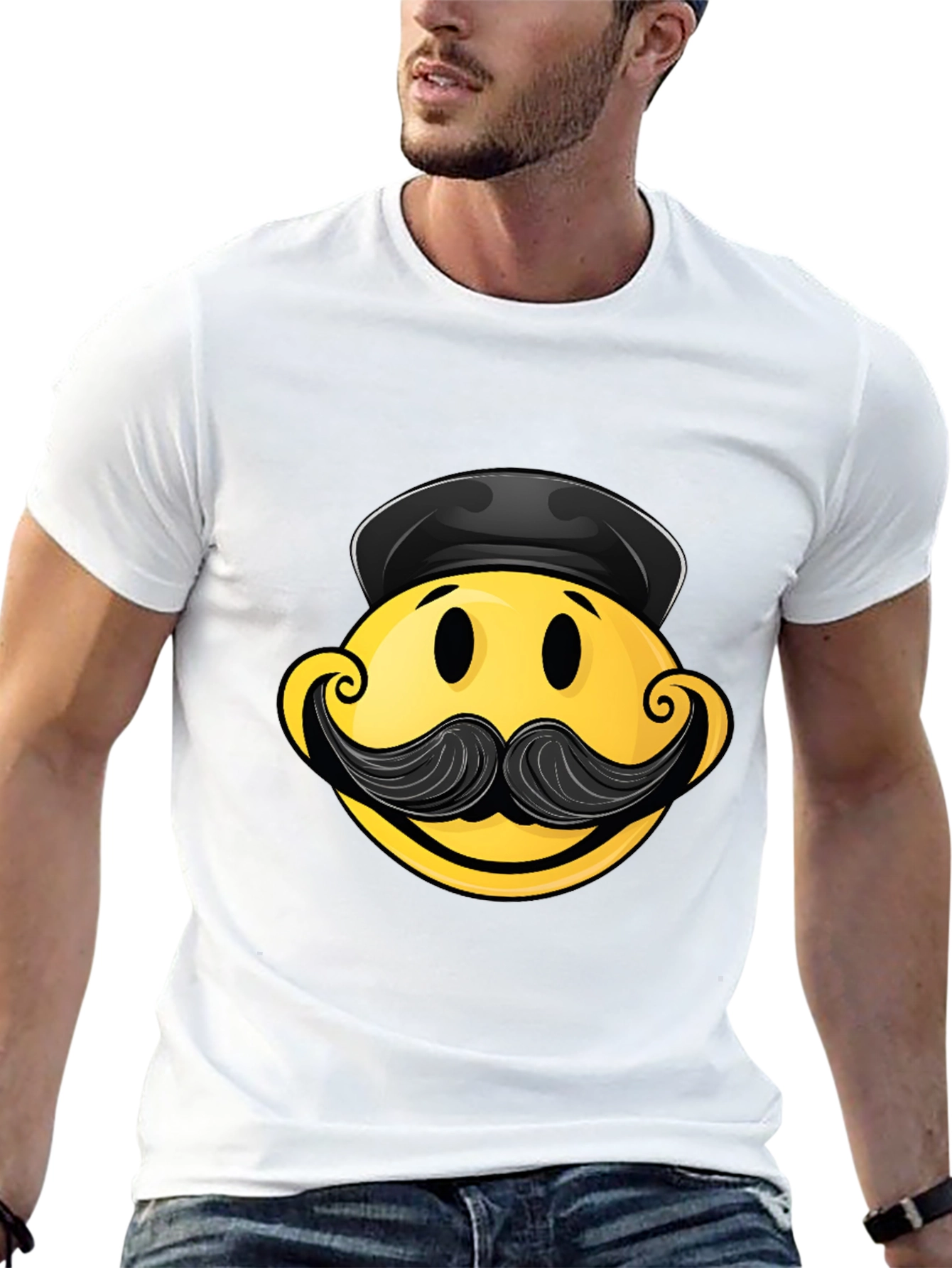 Smiley Face Graphic Tee - Novelty Humor T-Shirt