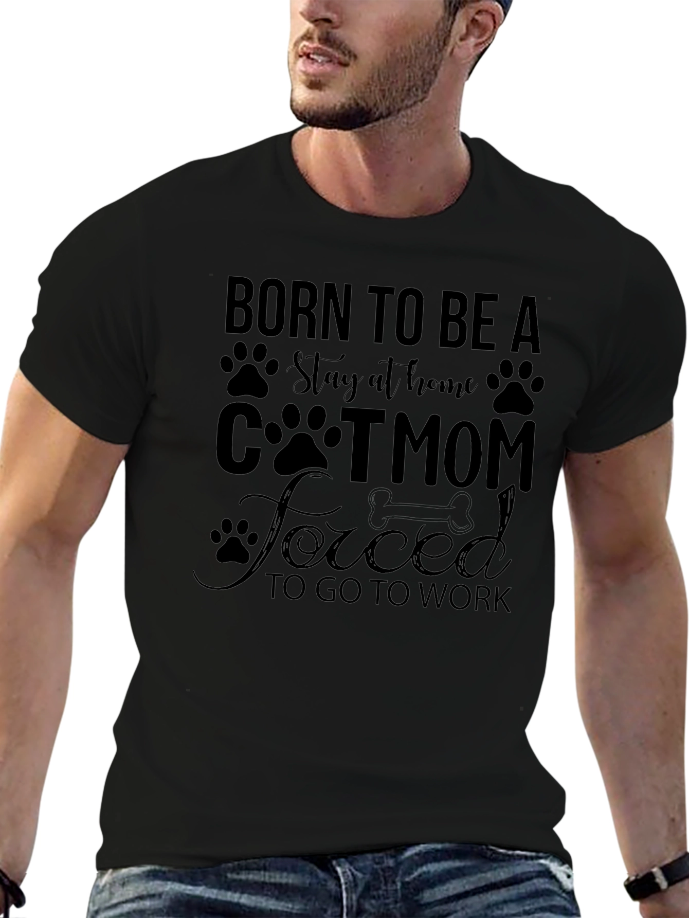 Born to Be a Cat Mom T-Shirt