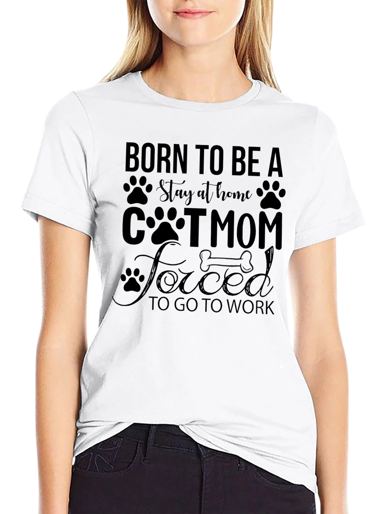 Born to Be a Cat Mom T-Shirt