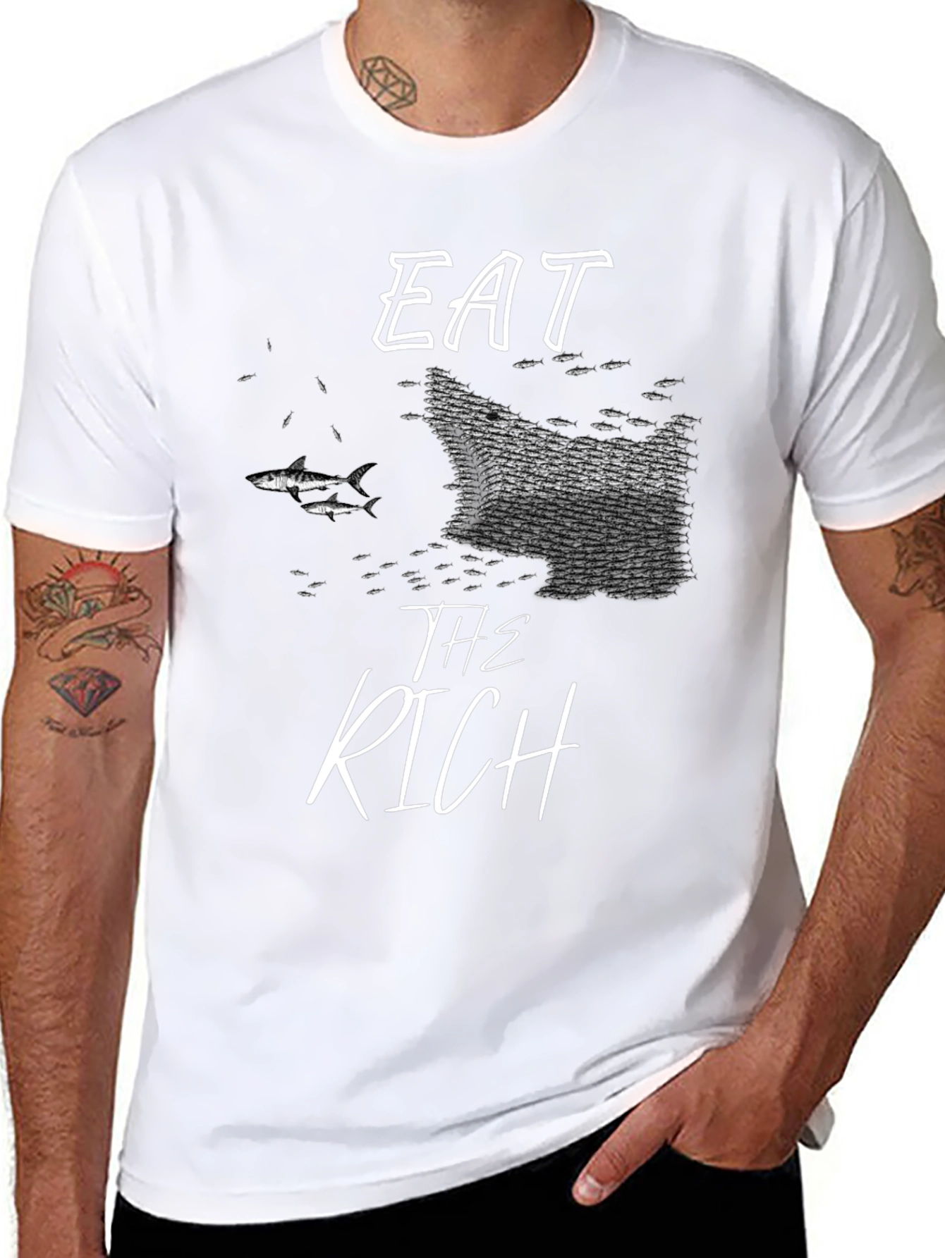 Eat The Rich Graphic T-Shirt - Statement Tee