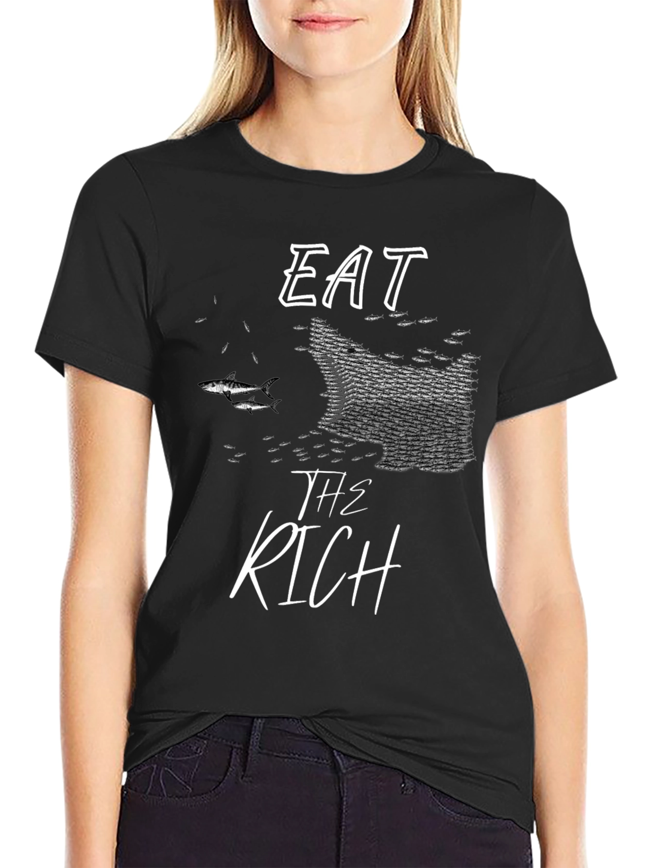 Eat The Rich Graphic T-Shirt - Statement Tee