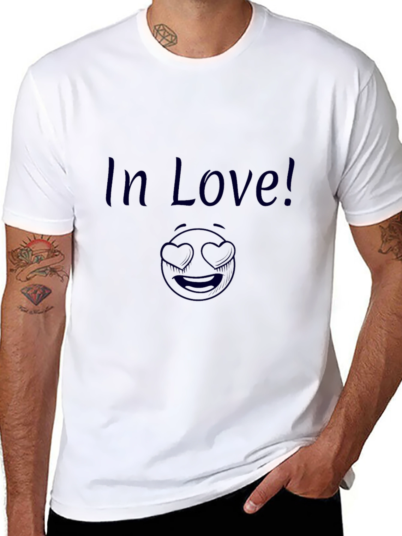 In Love Emoji Graphic Tee - Cool Casual Wear