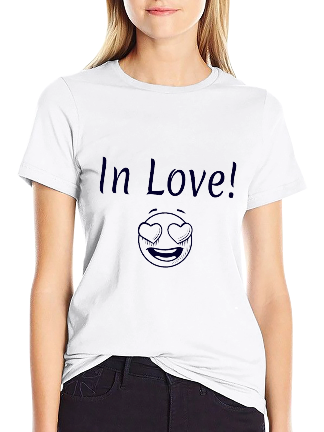 In Love Emoji Graphic Tee - Cool Casual Wear