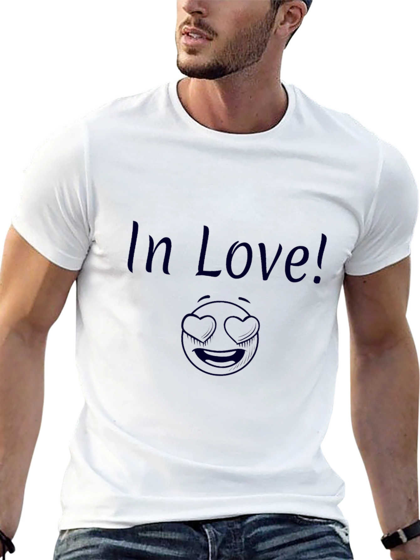 In Love Emoji Graphic Tee - Cool Casual Wear