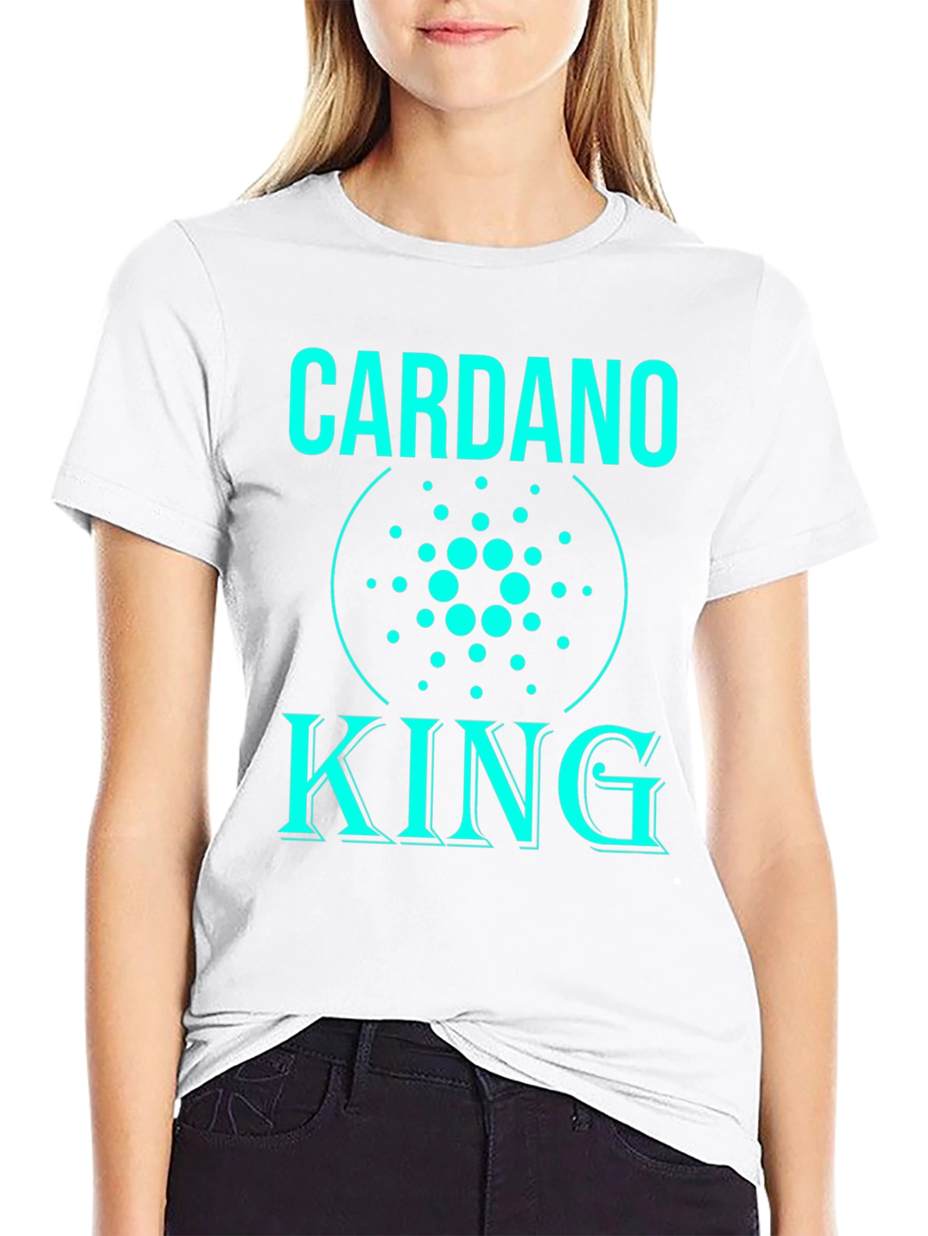 Cardano King Black T-Shirt - Crypto Fan Apparel