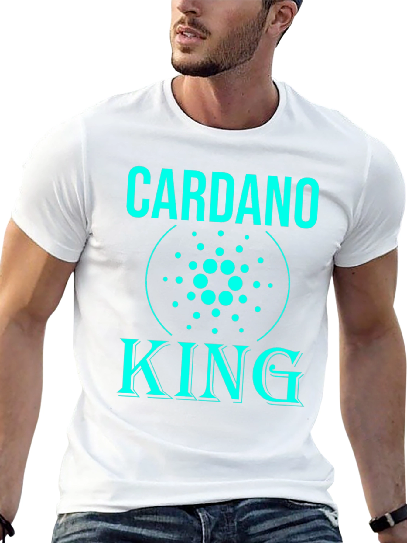 Cardano King Black T-Shirt - Crypto Fan Apparel